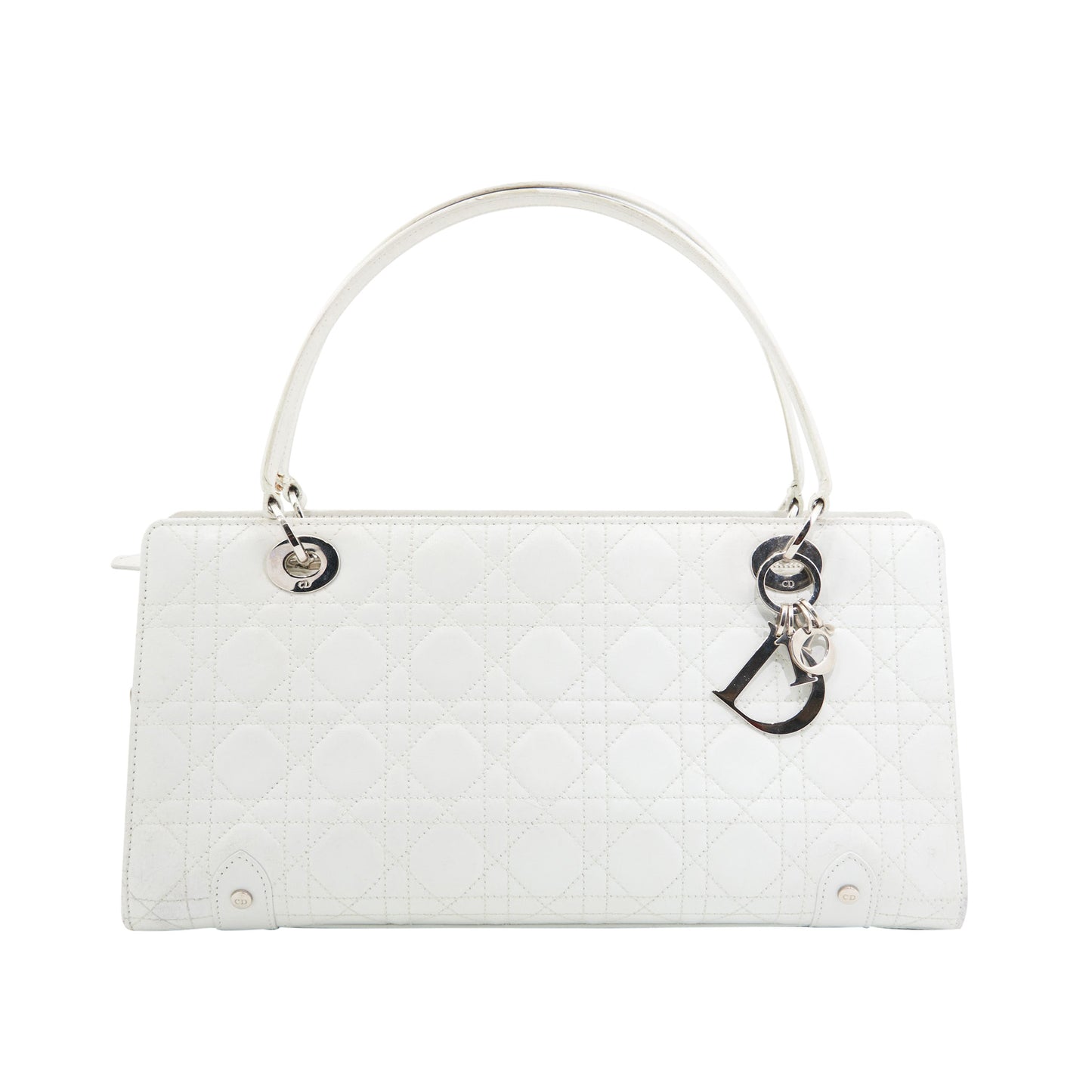 Christian Dior Vintage Leather Lady D-Joy in White GHW
