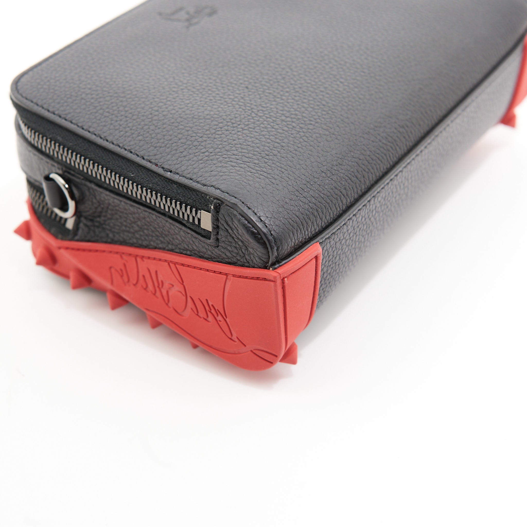 Christian Louboutin Zip Crossbody Bag in Black & Red