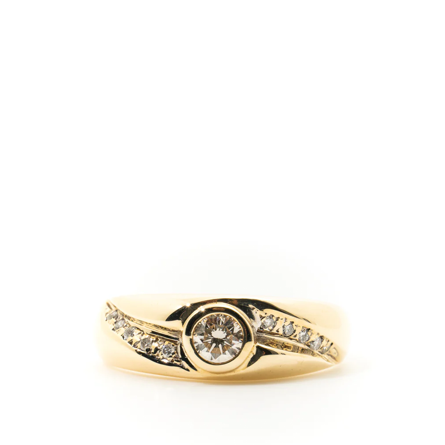 Custom 9ct Gold 20 Point diamond Ring