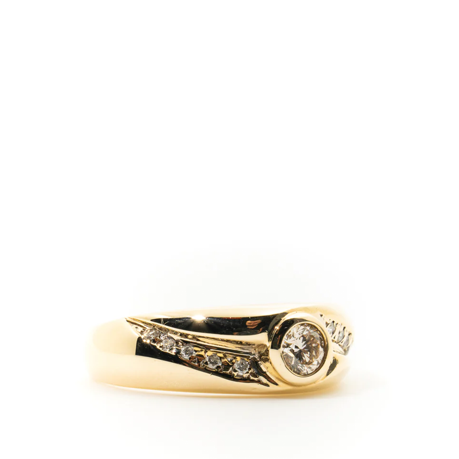 Custom 9ct Gold 20 Point diamond Ring