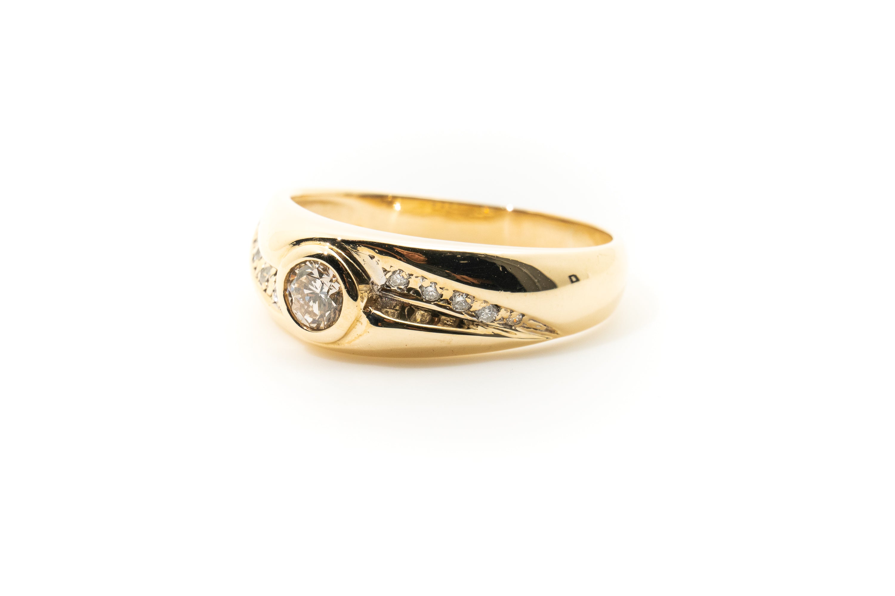 Custom 9ct Gold 20 Point diamond Ring