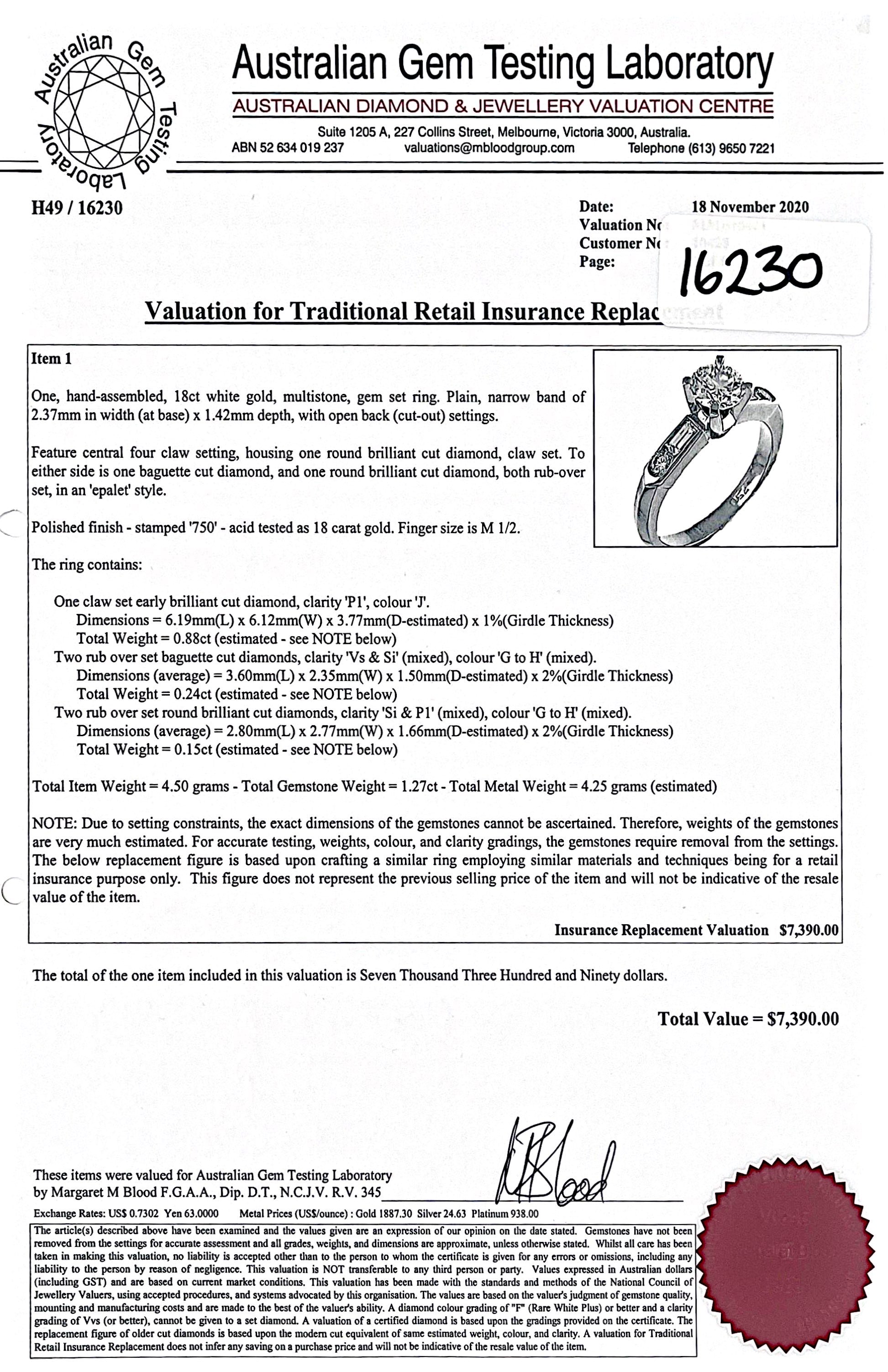 Custom 18ct White Gold Multi Diamond Ring