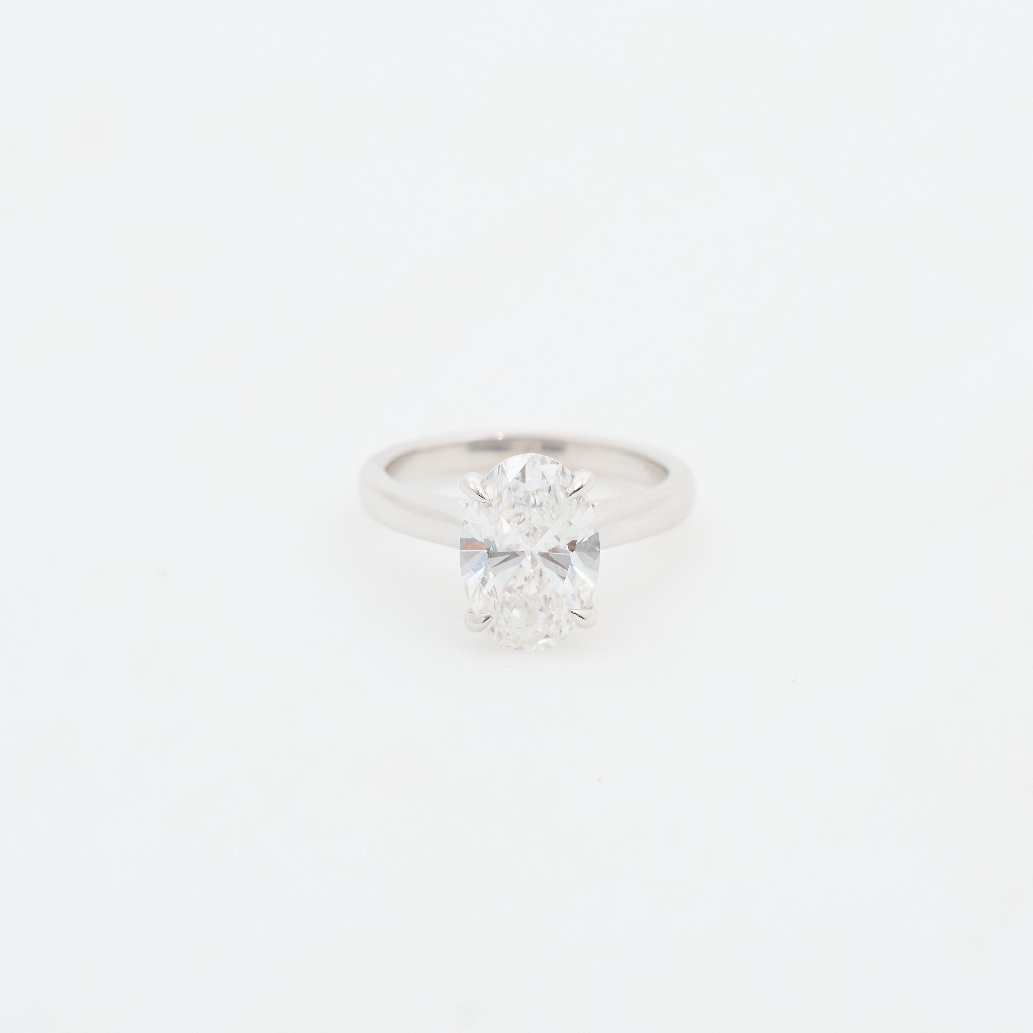 Custom by MV & Co.Oval Lab DIamond 18ct White Gold Ring