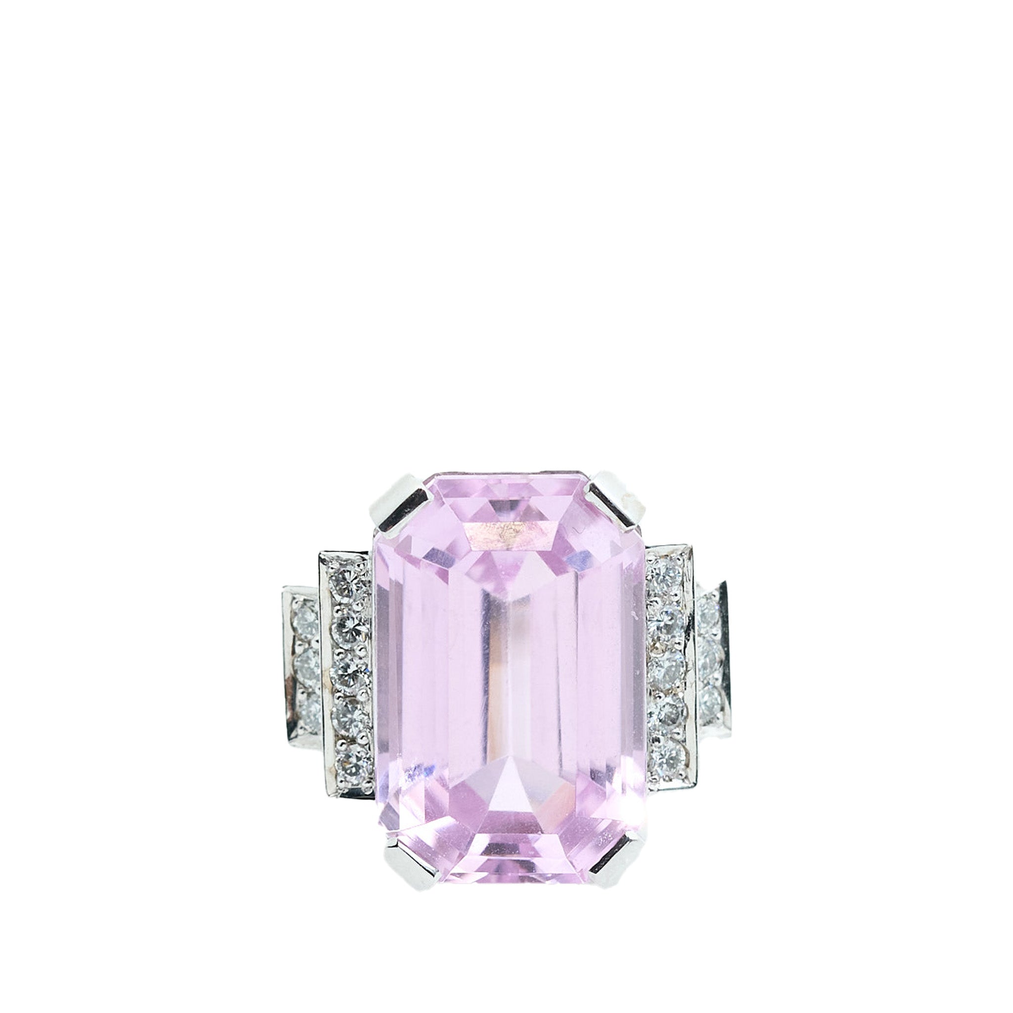 Custom by MV&Co 18ct White Gold & Kunzite Ring