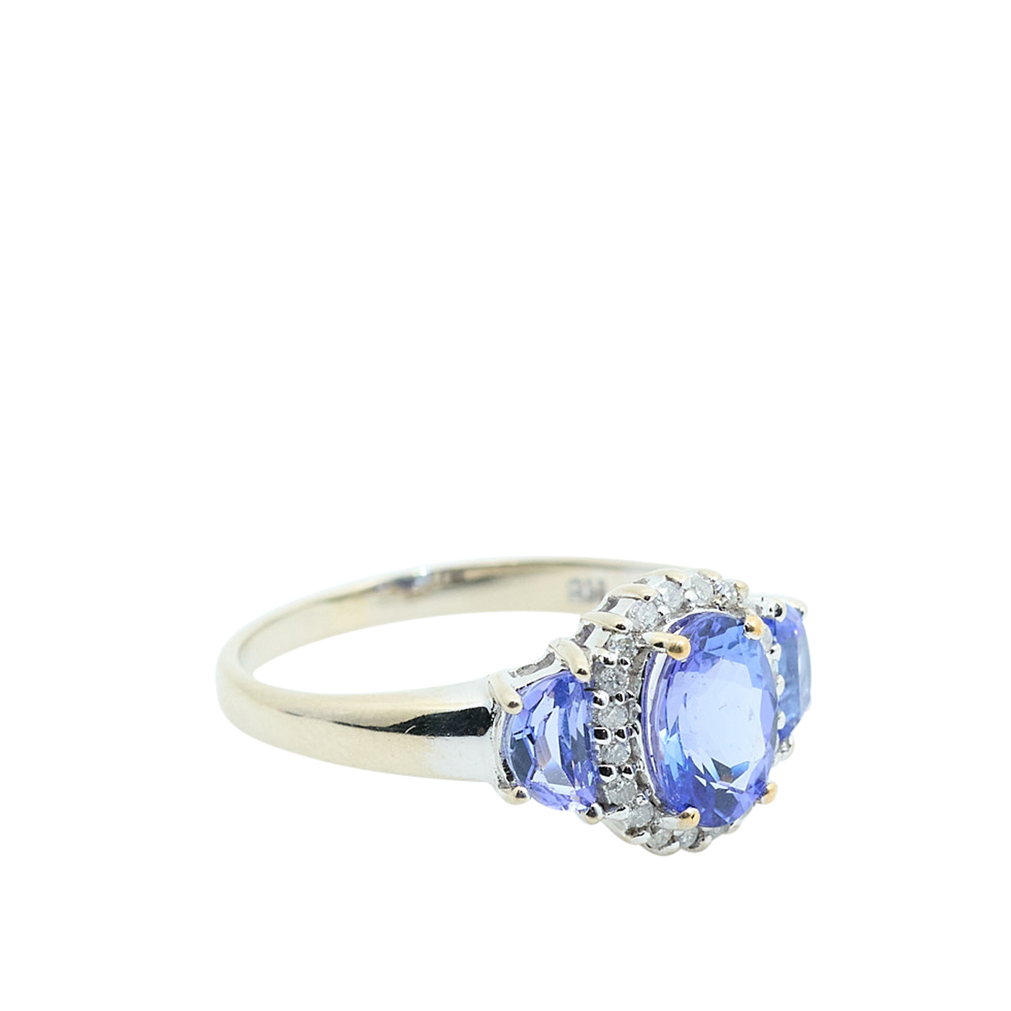 Custom By MV&CO Amethyst 3 Stone Ring