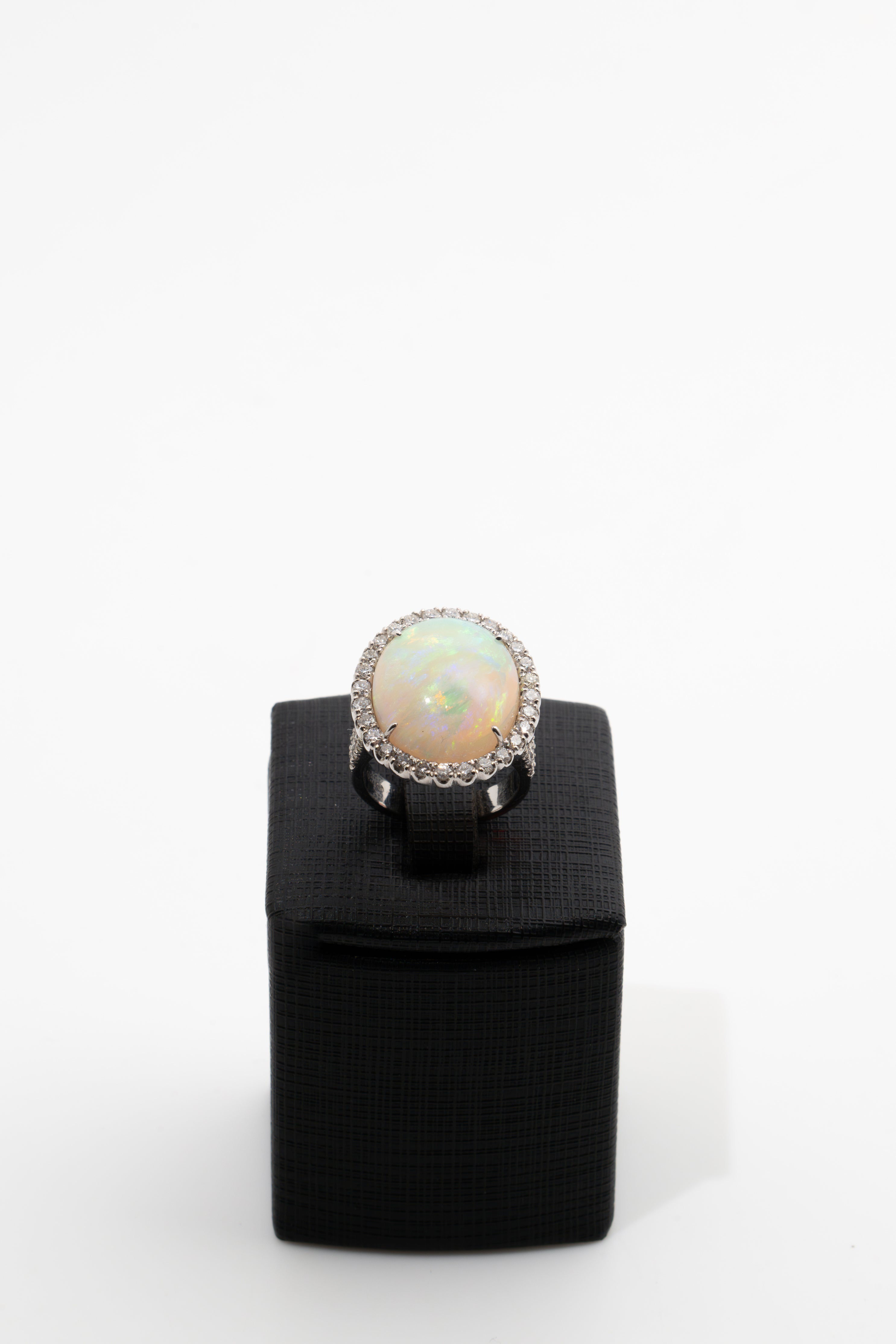 Custom by MV&Co Opal & Diamond Ring