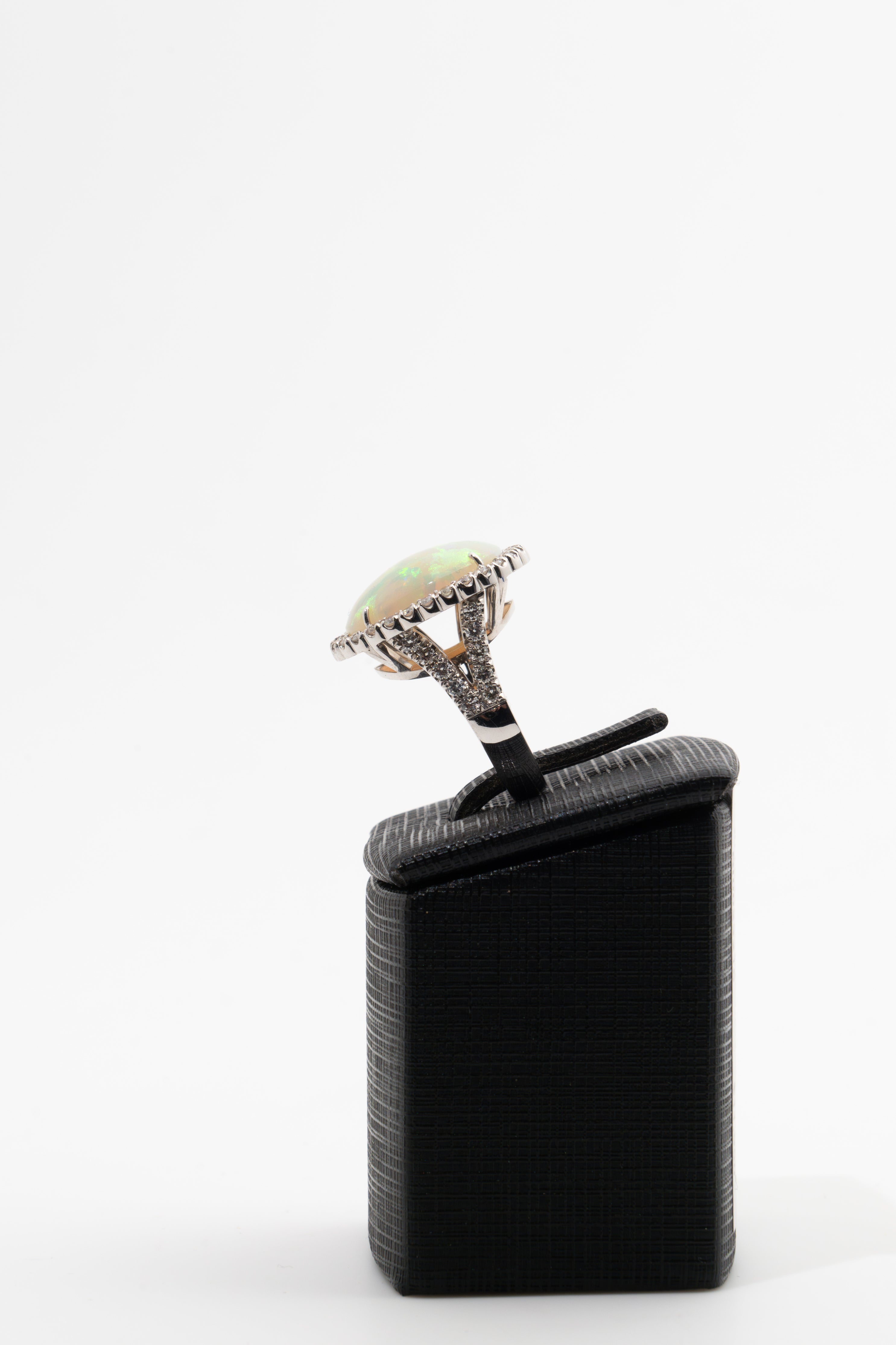 Custom by MV&Co Opal & Diamond Ring