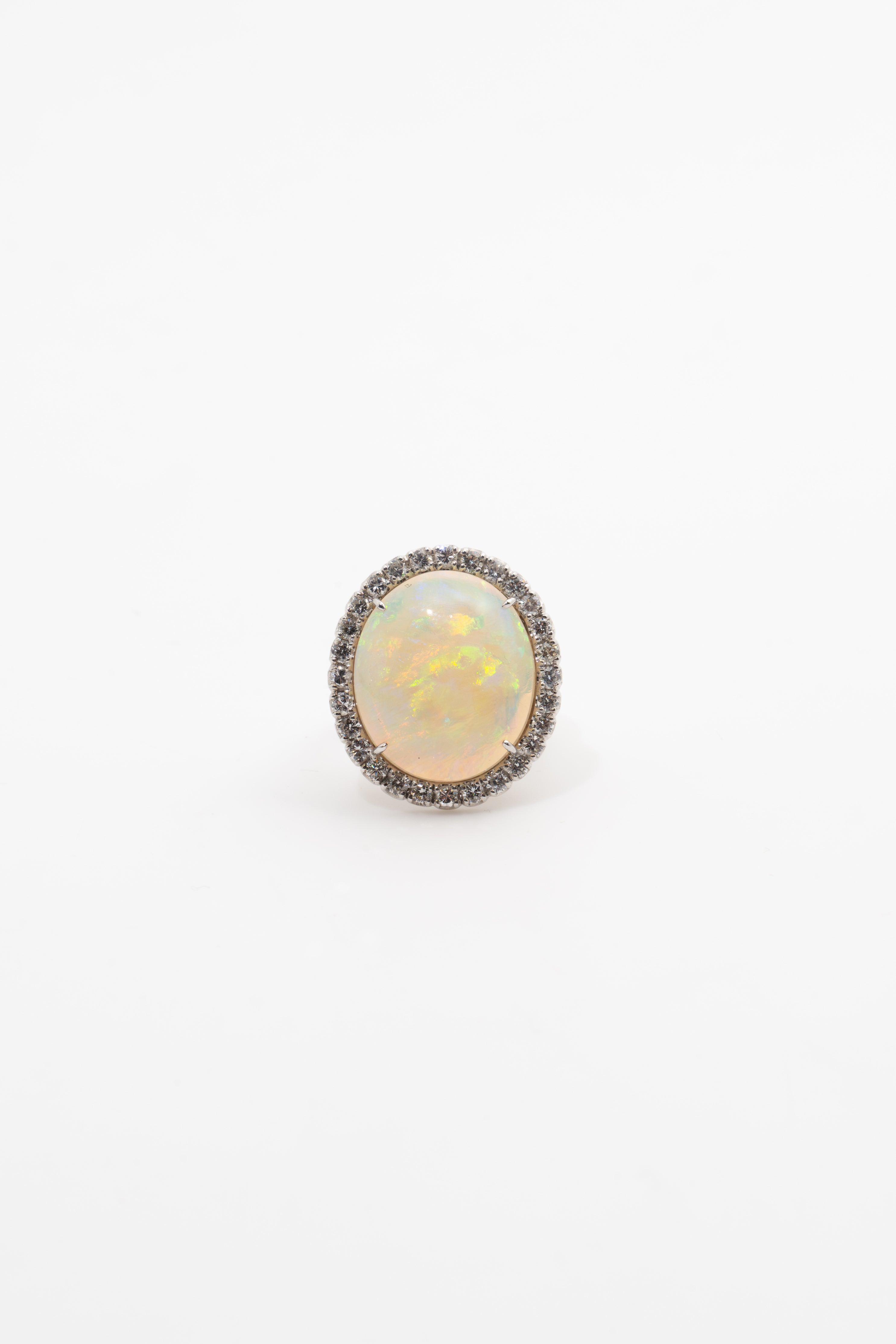 Custom by MV&Co Opal & Diamond Ring
