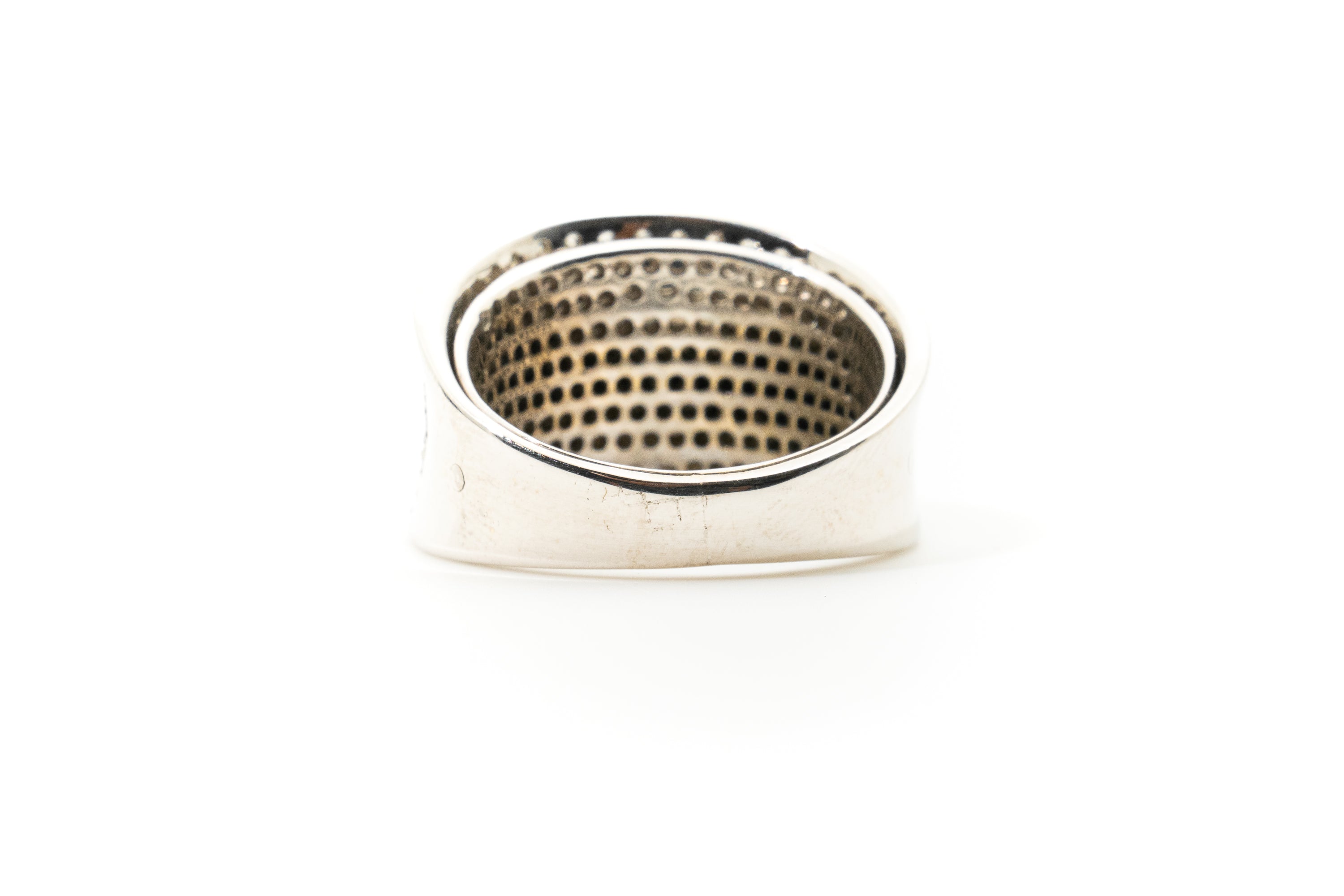 Custom 18ct White Gold Diamond Pave Set Ring