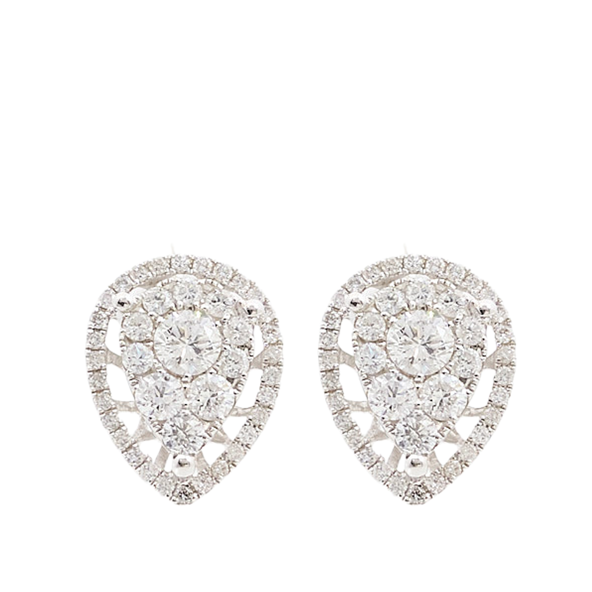 Custom Diamonds Pear Shape Earrings