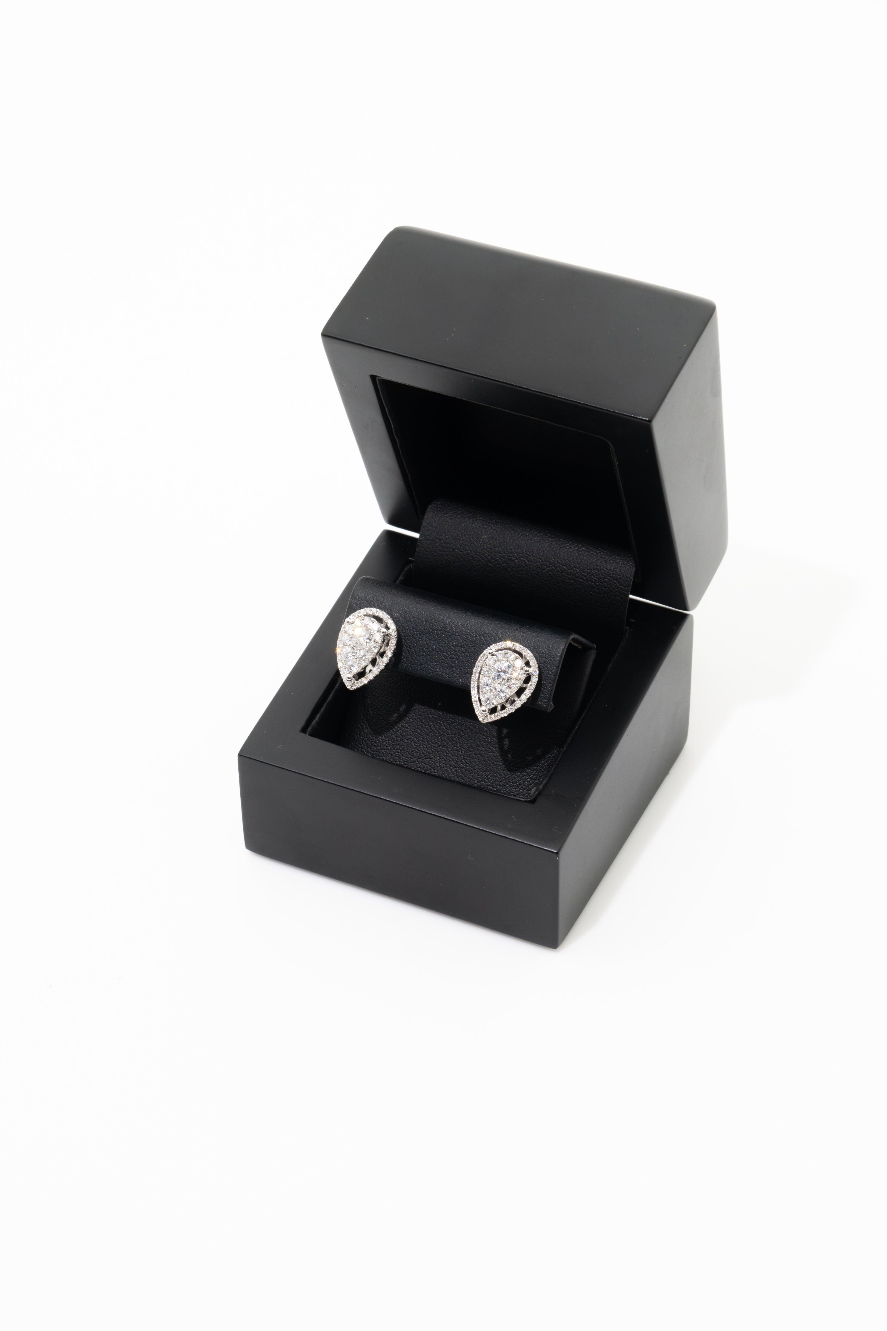 Custom Diamonds Pear Shape Earrings