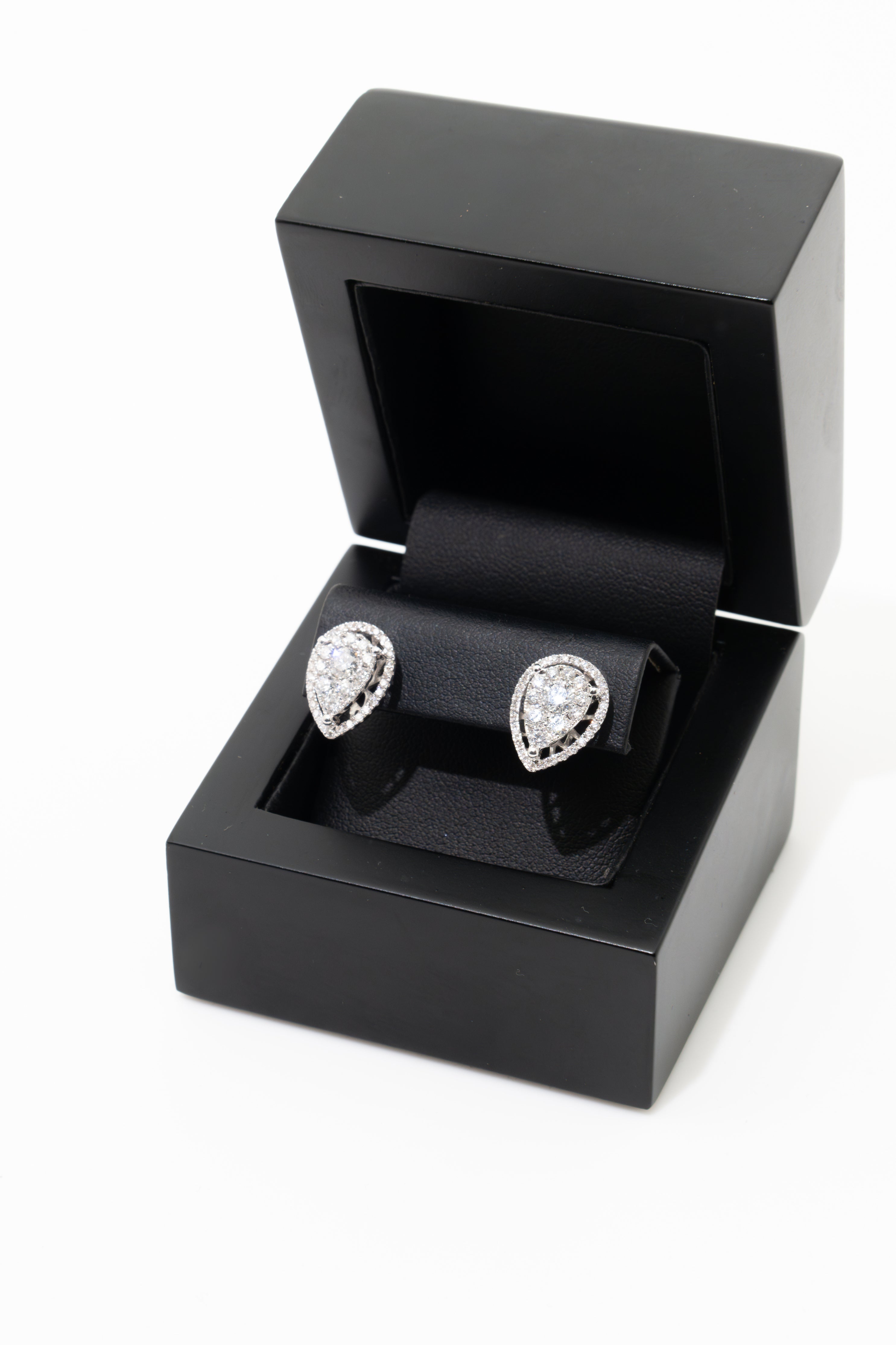 Custom Diamonds Pear Shape Earrings