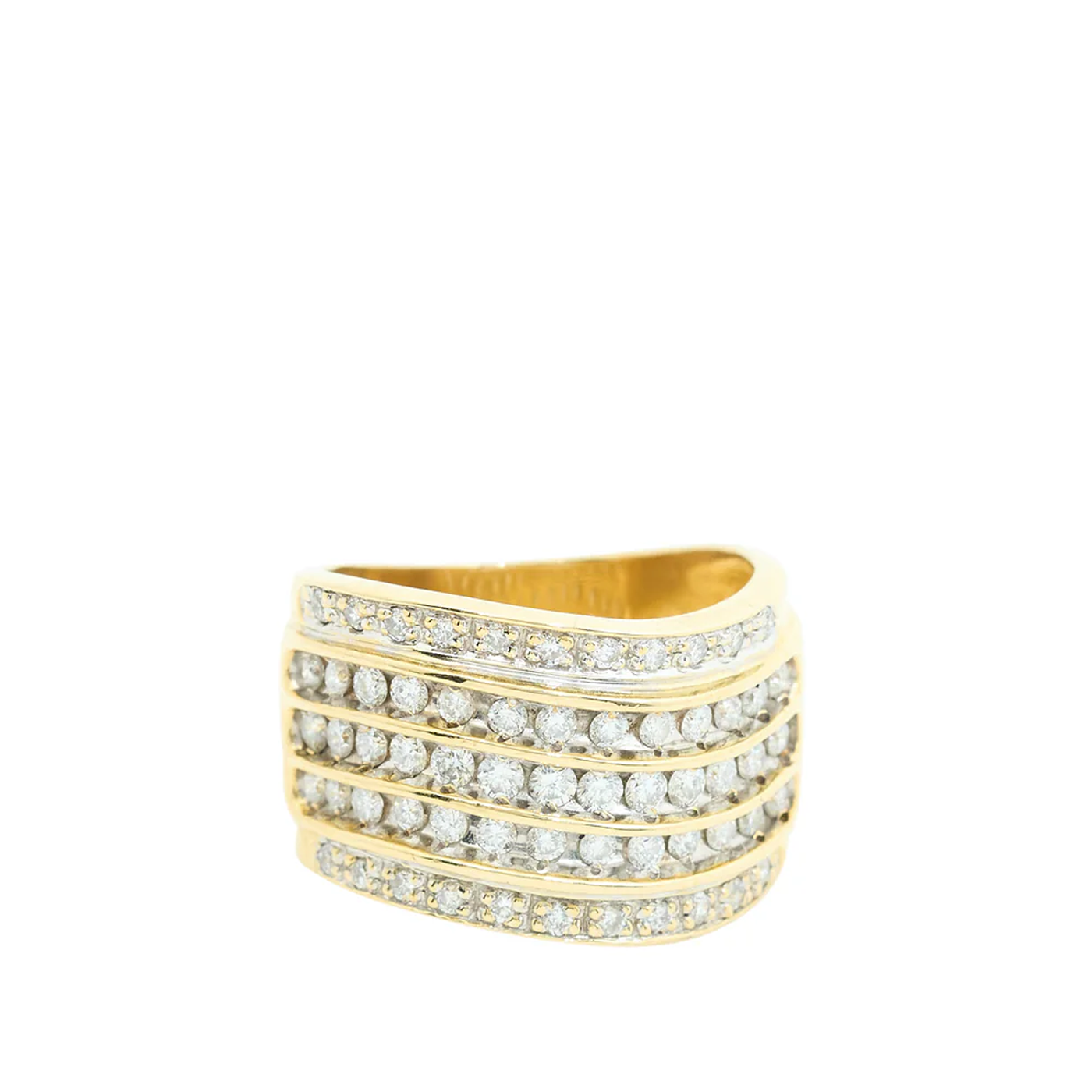 Custom 18ct Yellow Gold & Diamond Cluster Ring