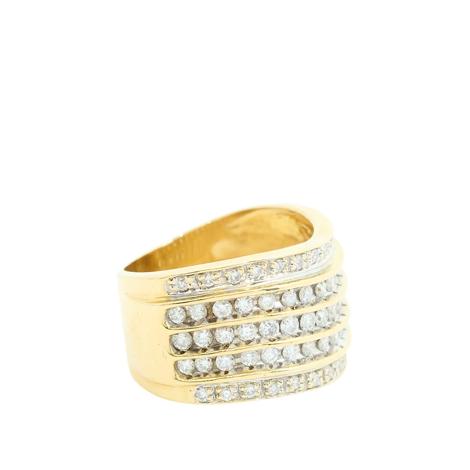 Custom 18ct Yellow Gold & Diamond Cluster Ring