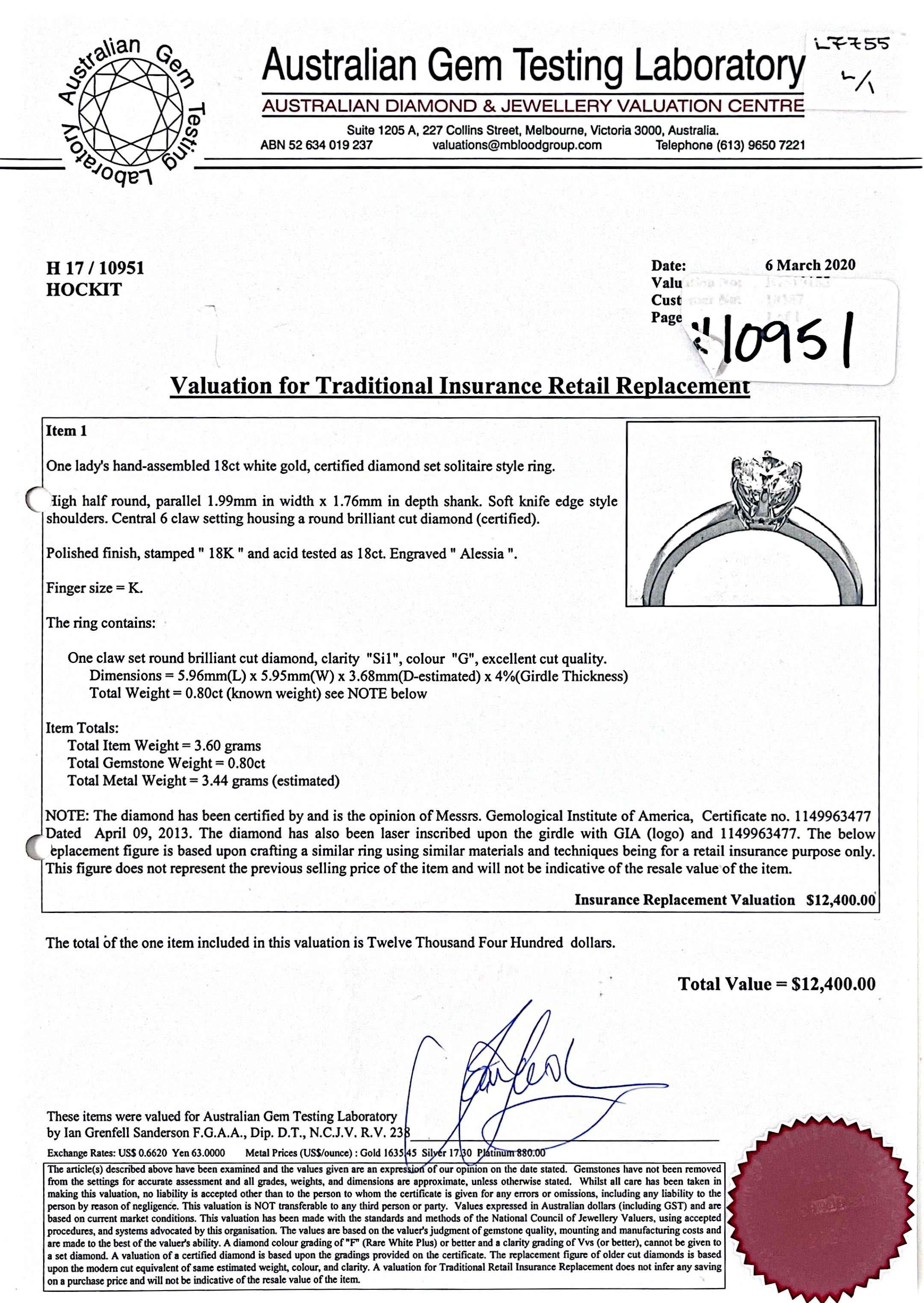 Custom Diamond Solitaire Ring