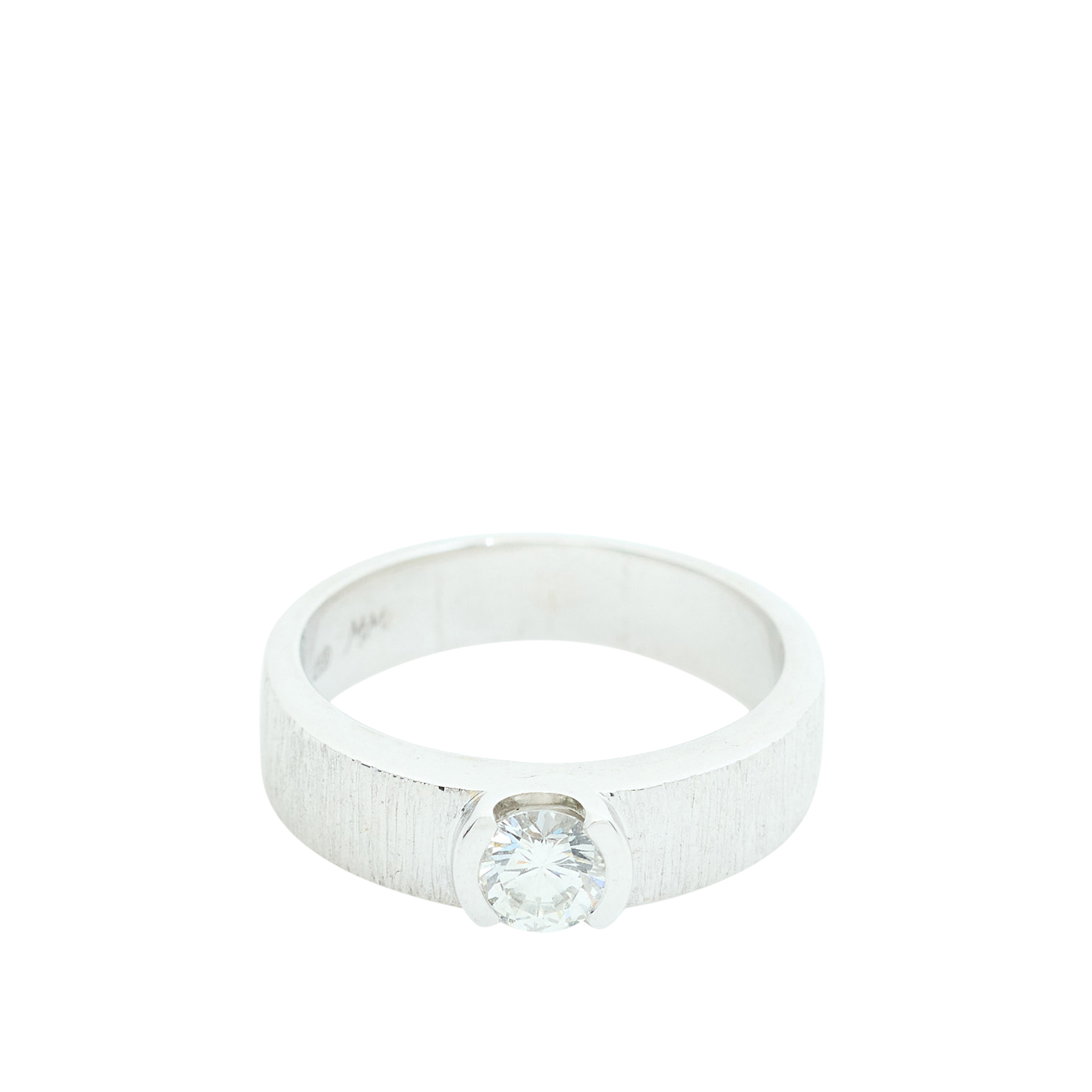 Custom Solitaire Ring – 55pt Diamond in 18ct White Gold