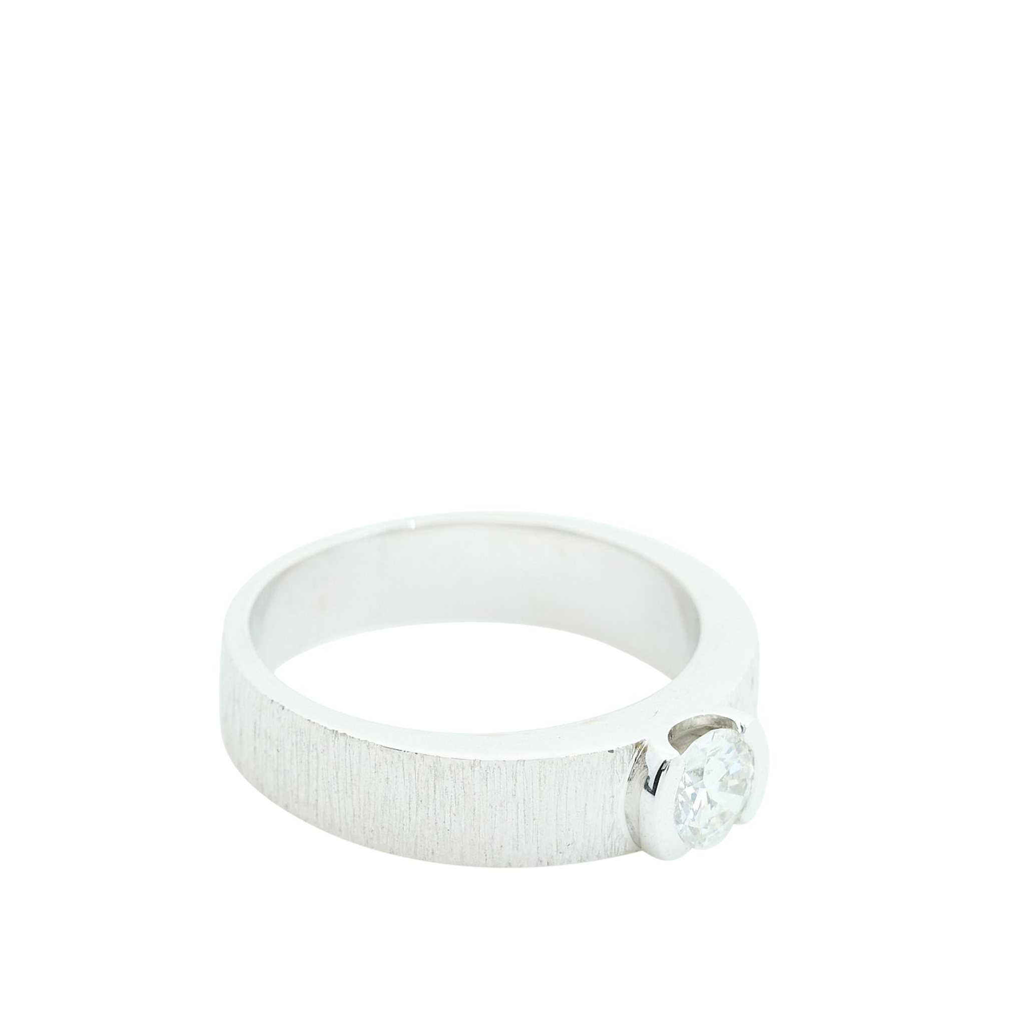 Custom Solitaire Ring – 55pt Diamond in 18ct White Gold