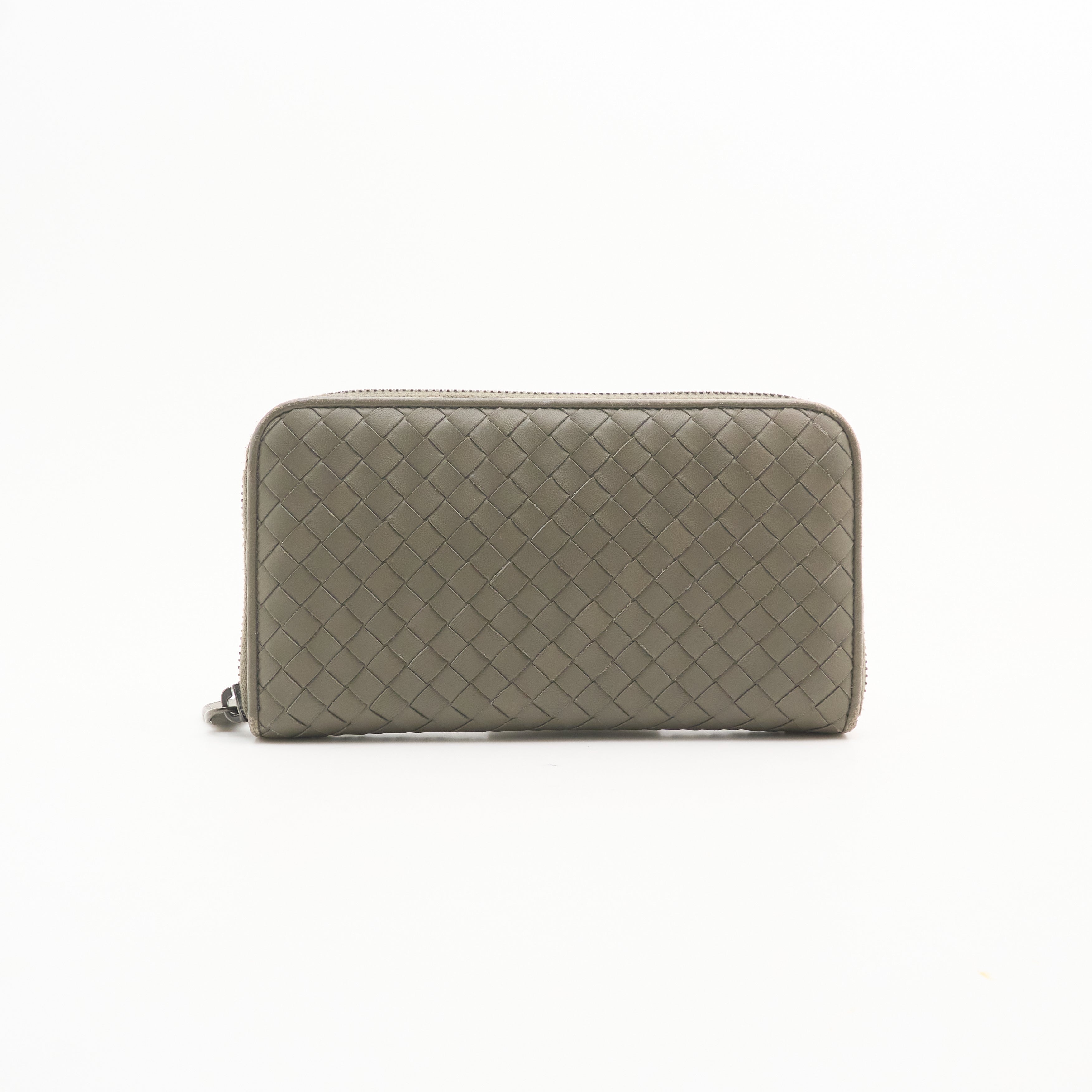Bottega Veneta Intrecciato Leather Zip Around Wallet