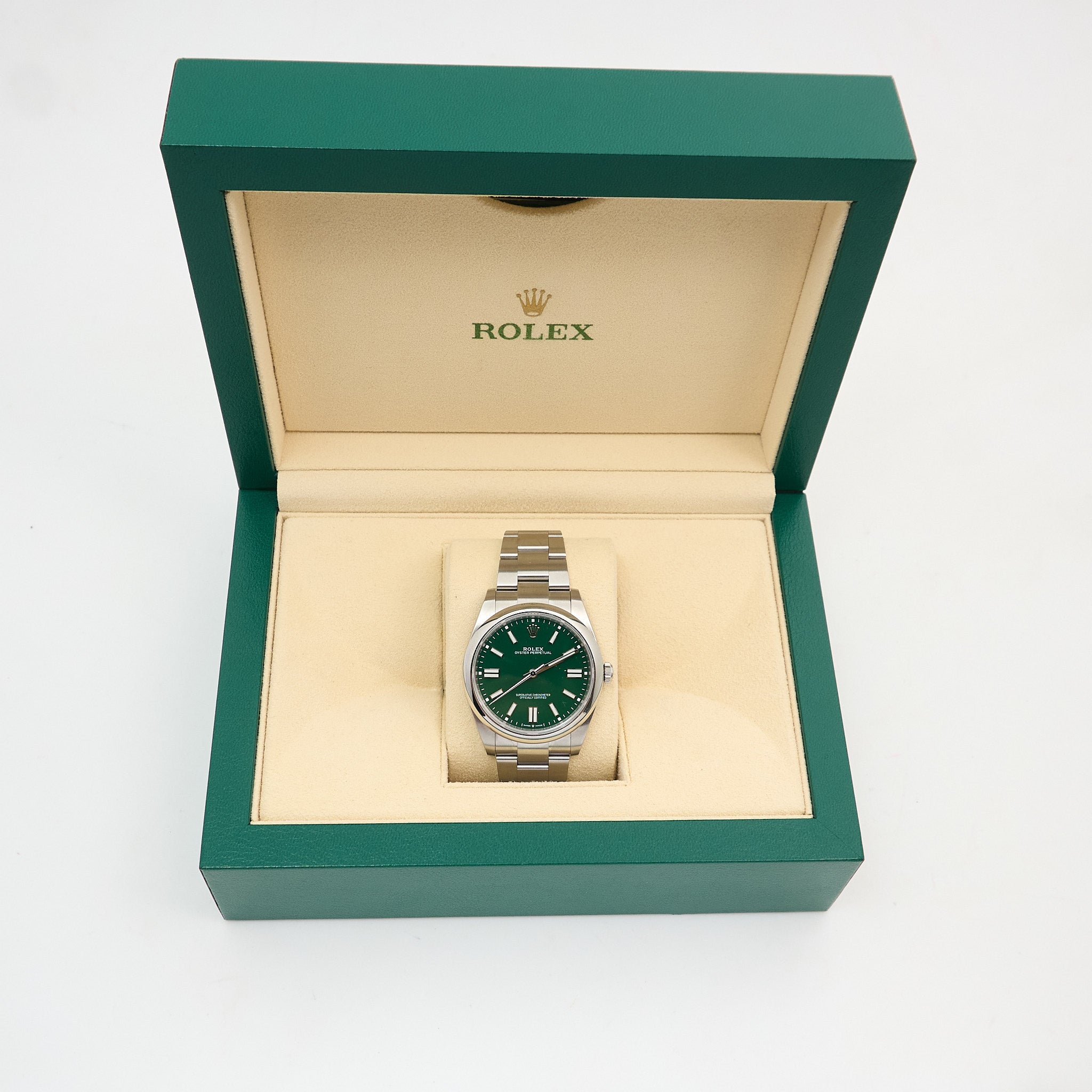 Rolex Oyster Perpetual 41mm Green Dial