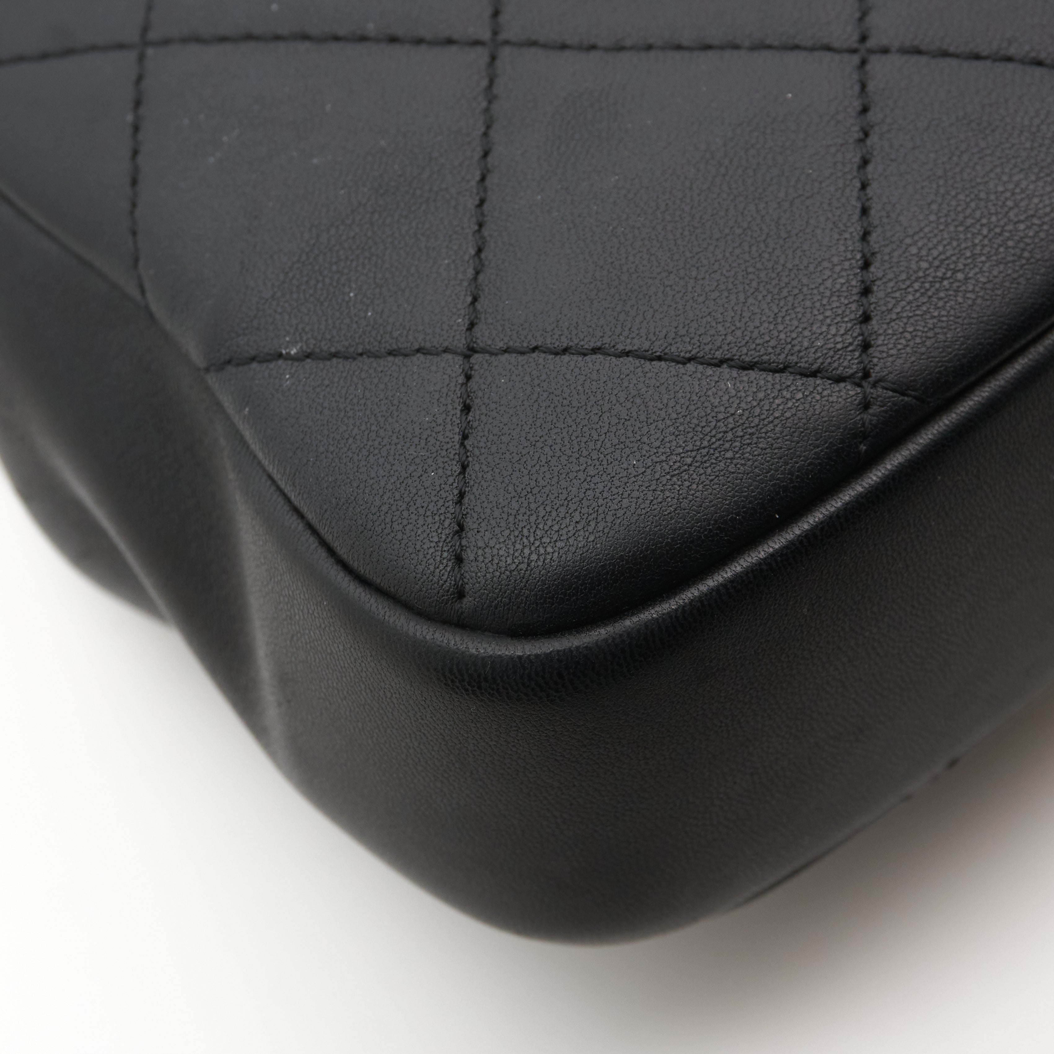 Chanel Quilted Top Handle in Black GHW