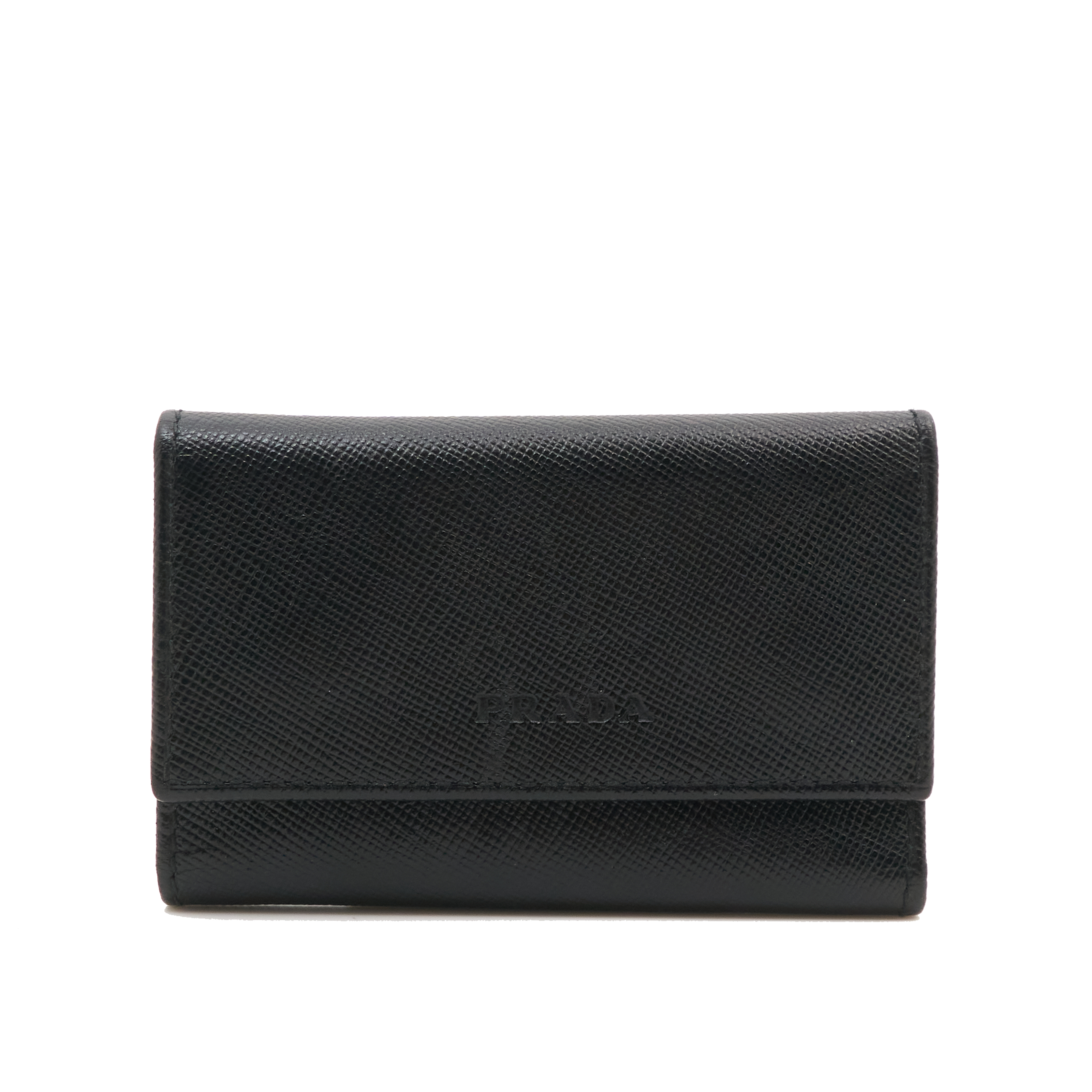 Prada Black Saffiano Key Holder