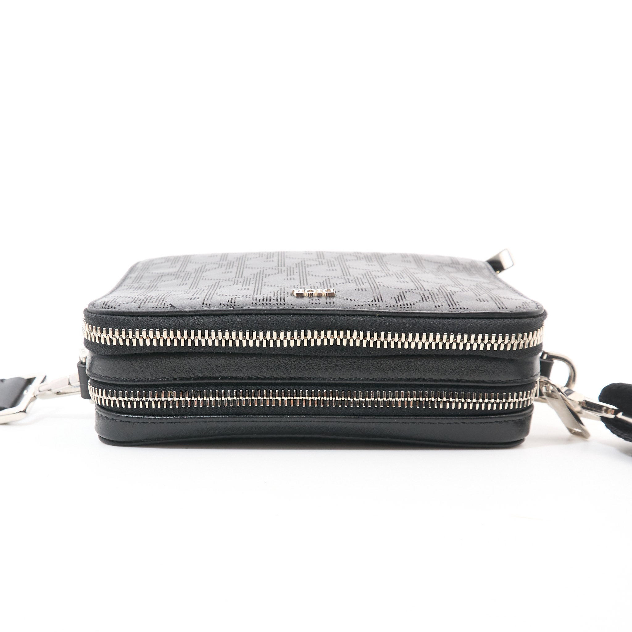 Dior Black Oblique Embossed Calfskin Crossbody Bag