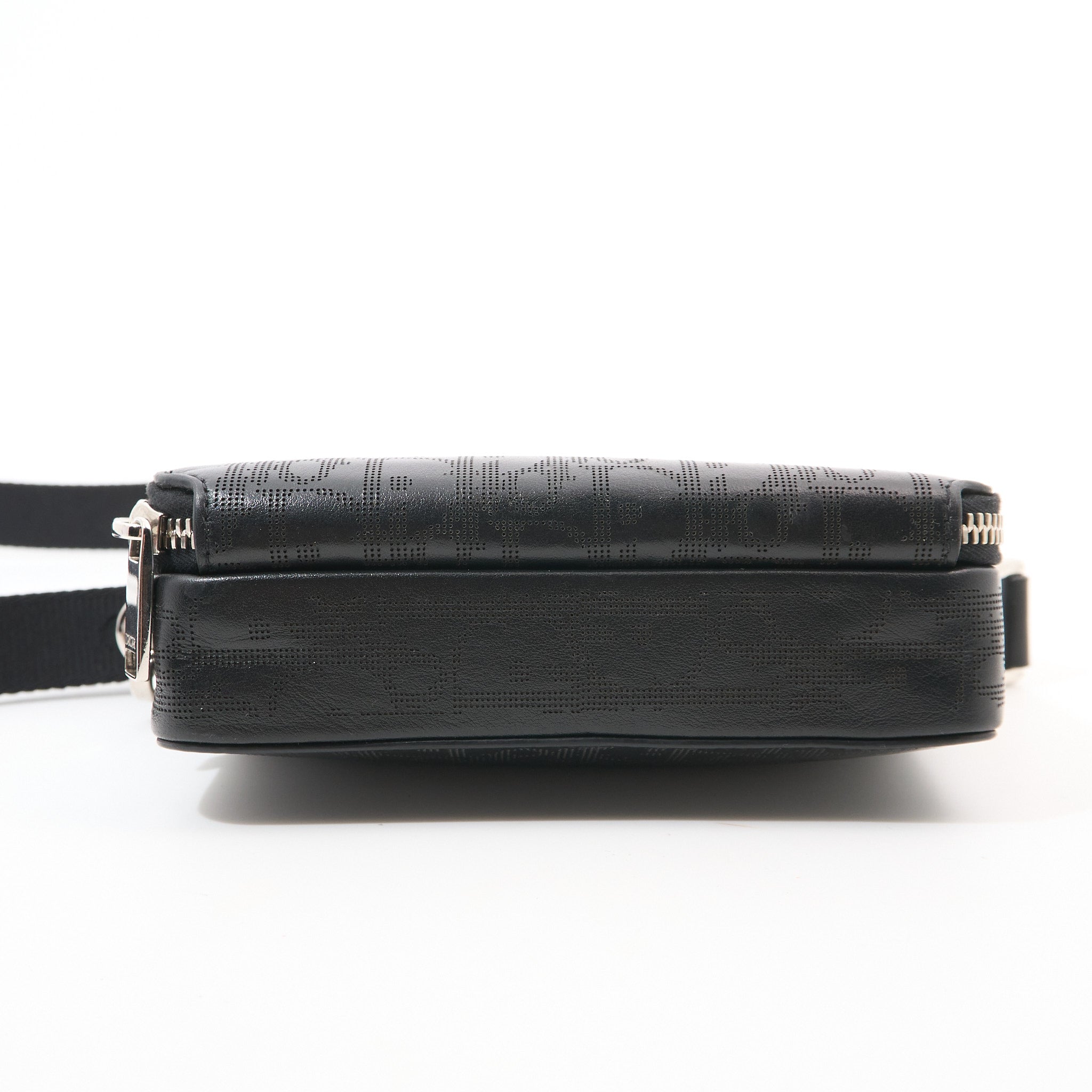 Dior Black Oblique Embossed Calfskin Crossbody Bag