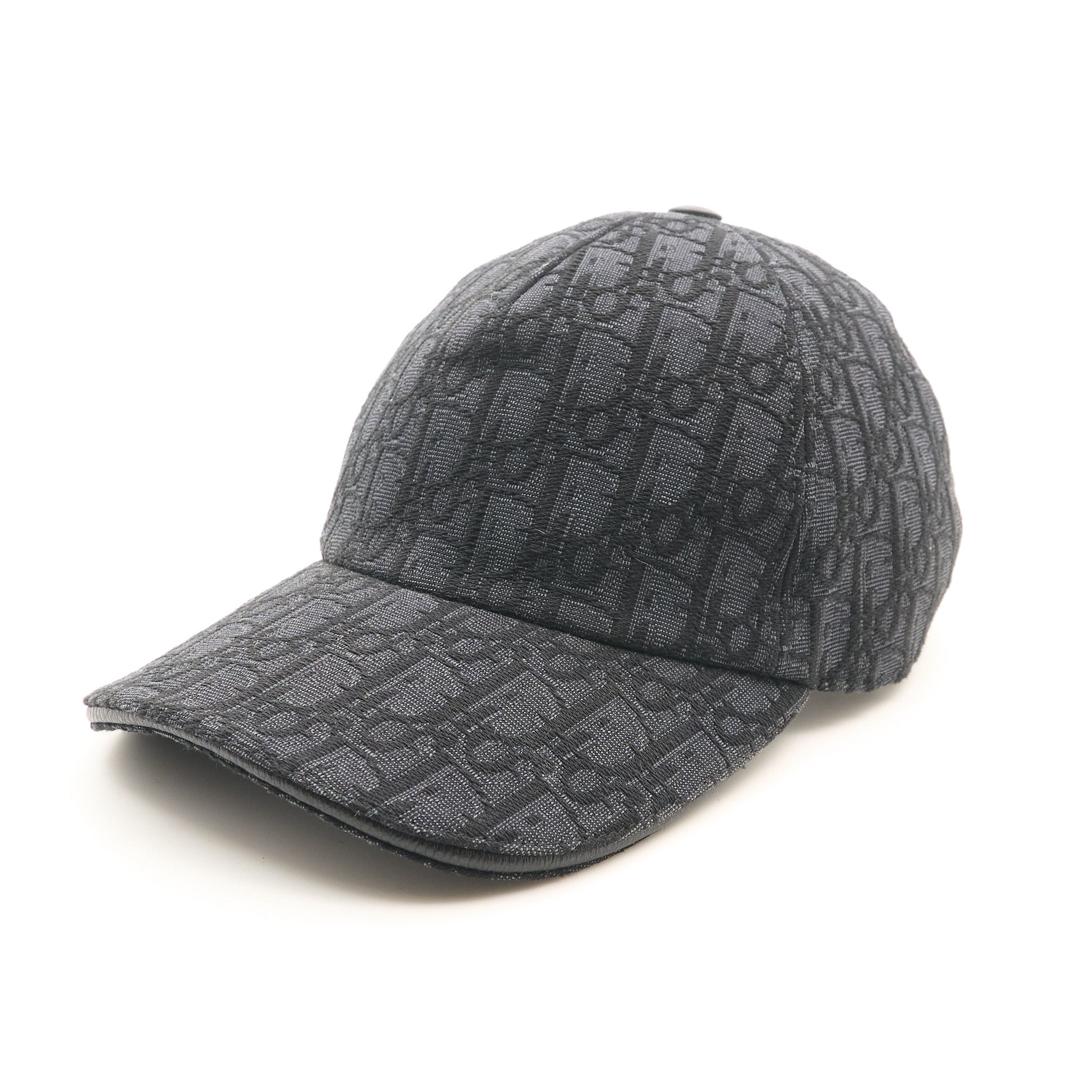 Dior Oblique Cap in Black Cotton Jacquard