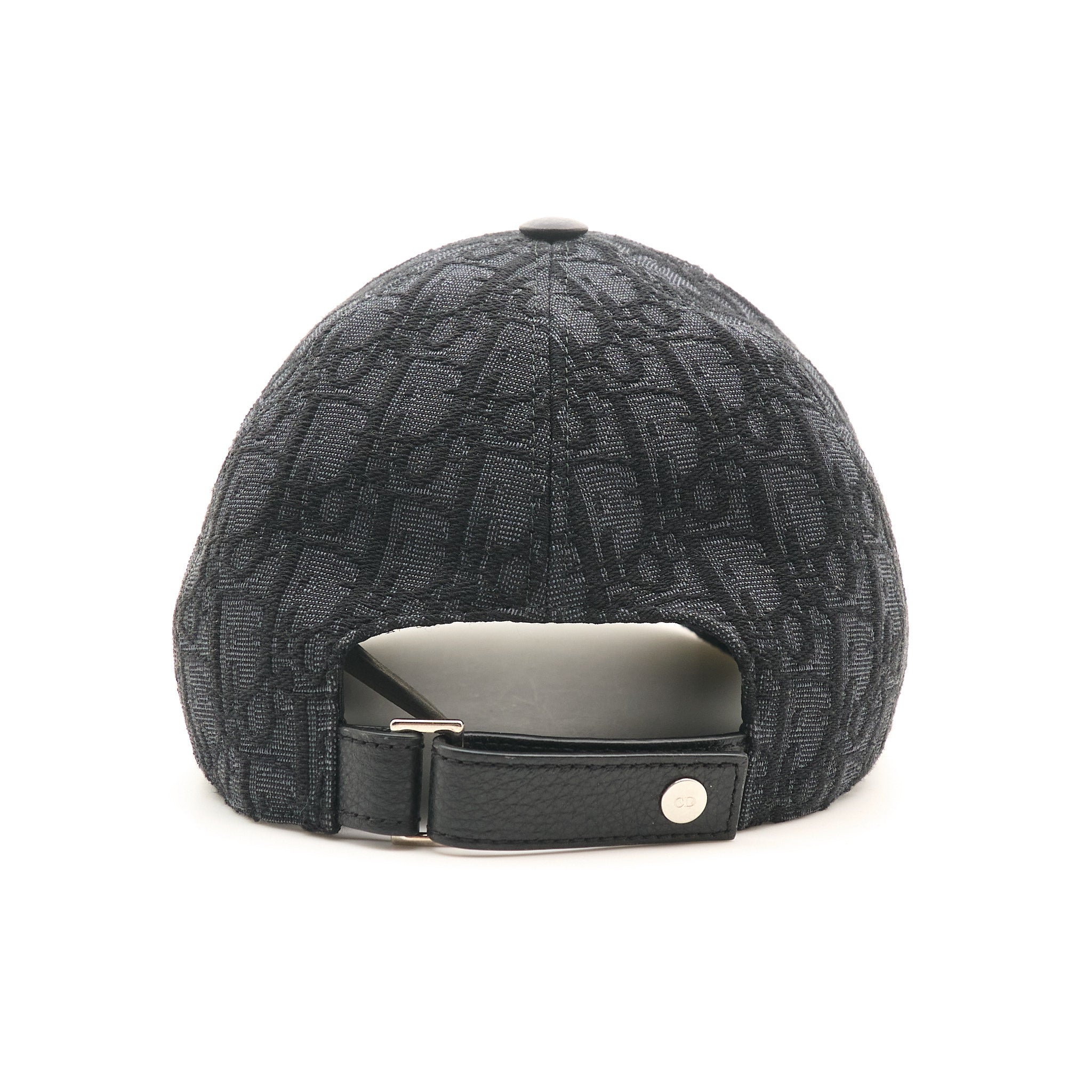 Dior Oblique Cap in Black Cotton Jacquard