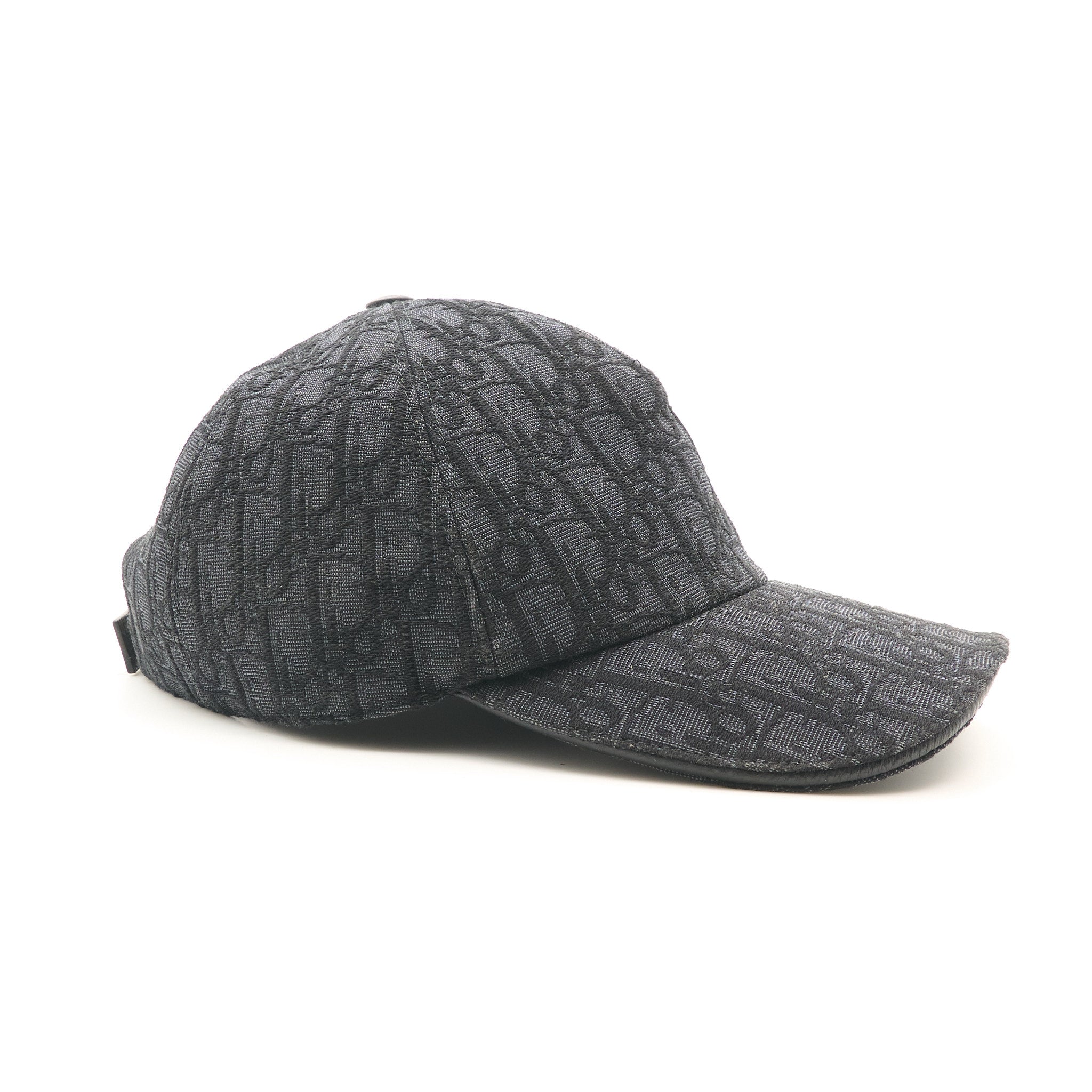 Dior Oblique Cap in Black Cotton Jacquard