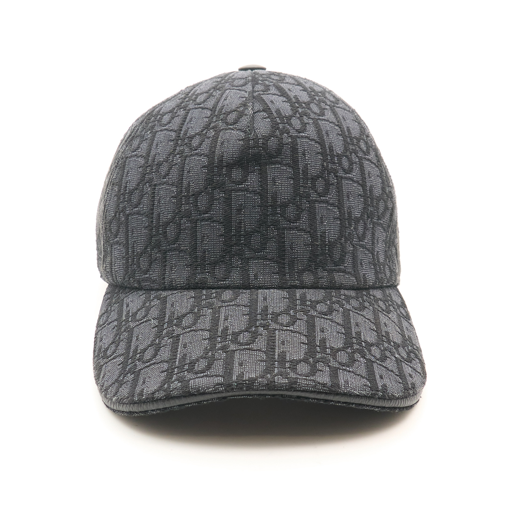 Dior Oblique Cap in Black Cotton Jacquard