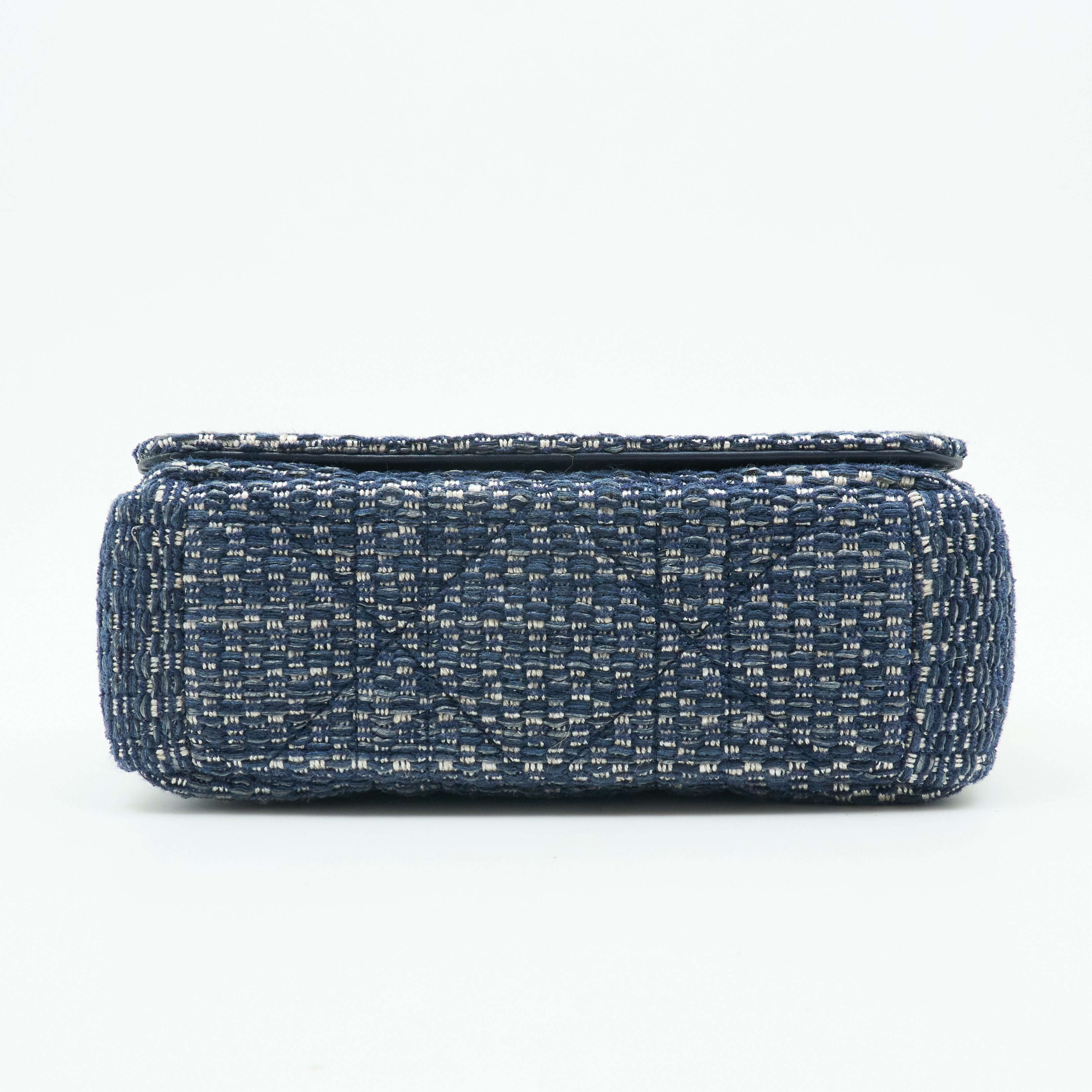 Dior Small Caro Bag in Blue Tweed