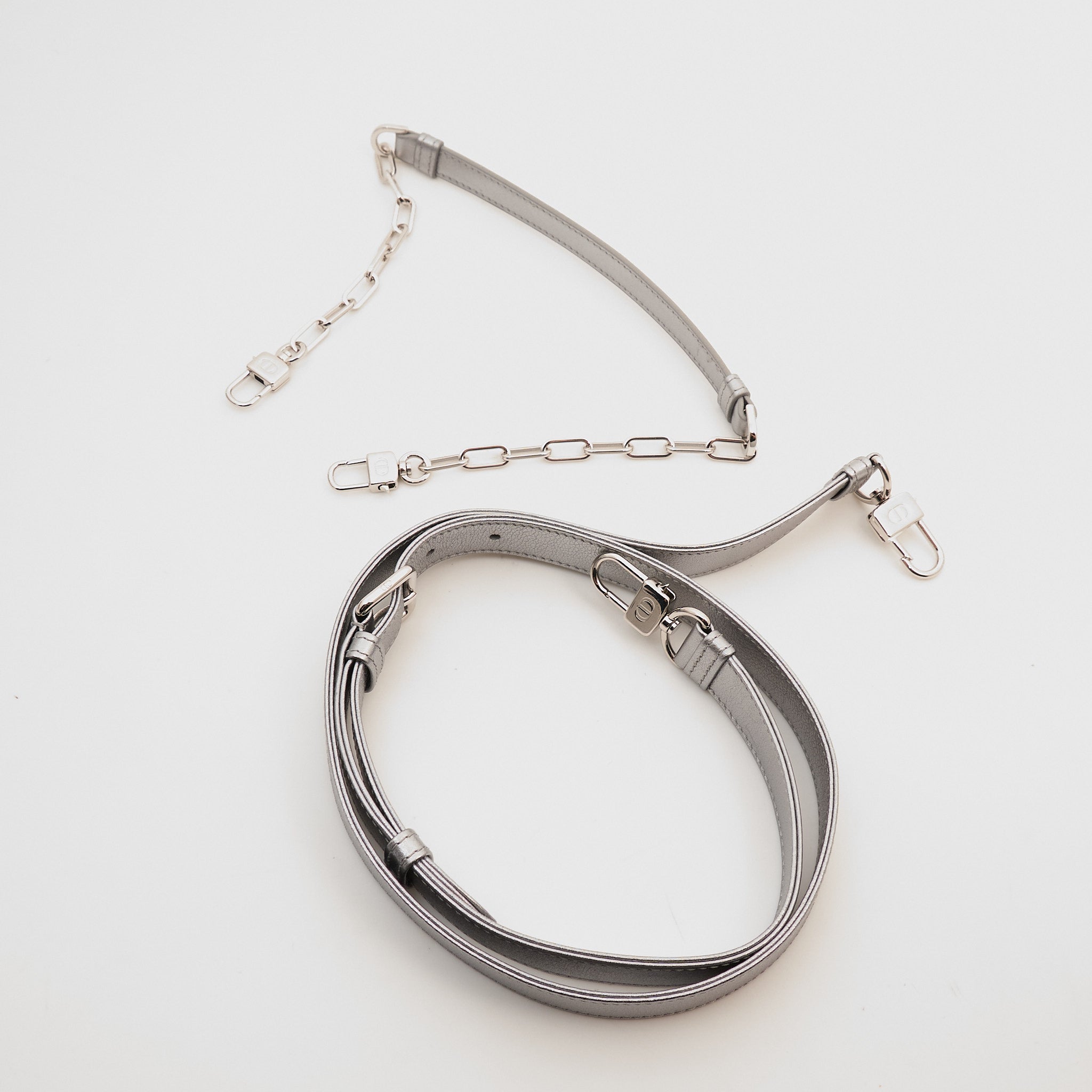 Christian Dior Silver Cannage Leather Lady D-Joy Tote