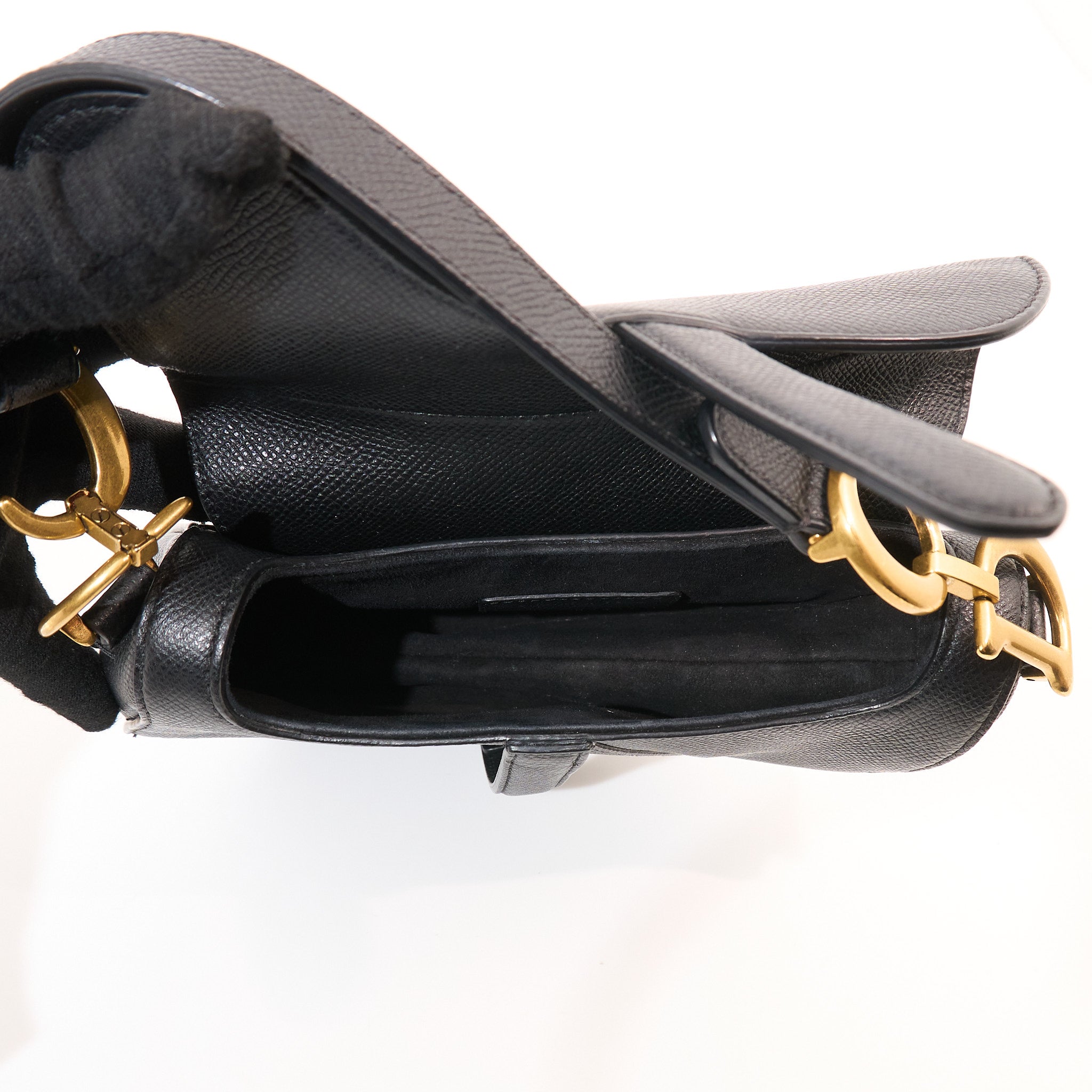 Dior Mini Saddle Bag Calfskin Black
