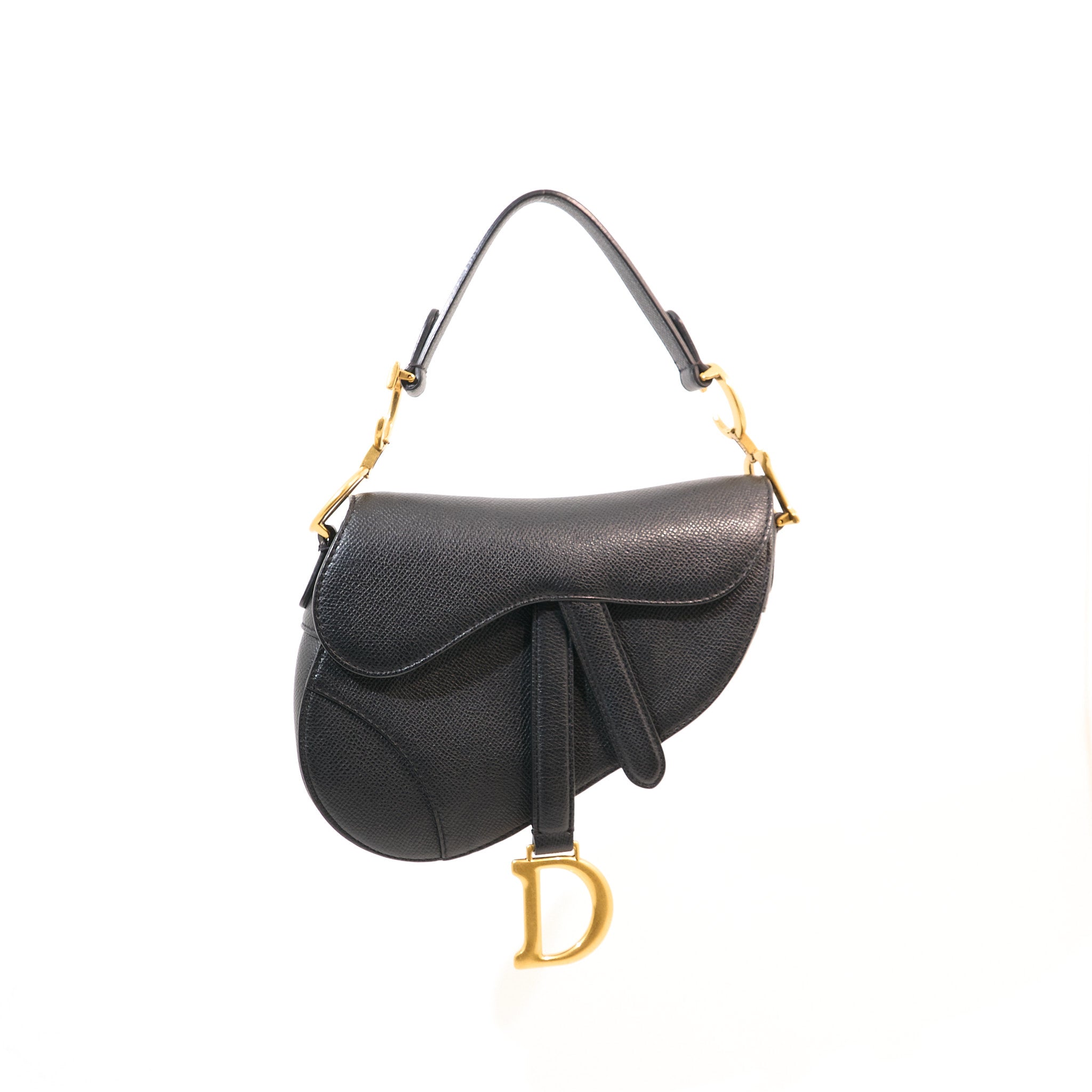 Dior Mini Saddle Bag Calfskin Black