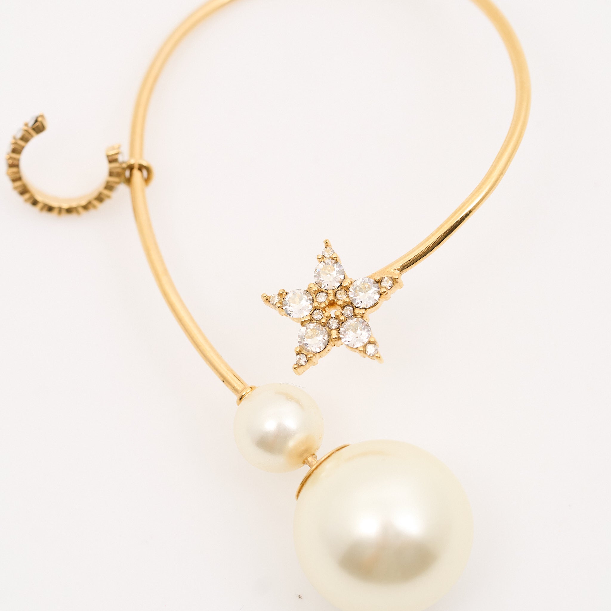 Christian Dior Pearl Star Cuff Earring