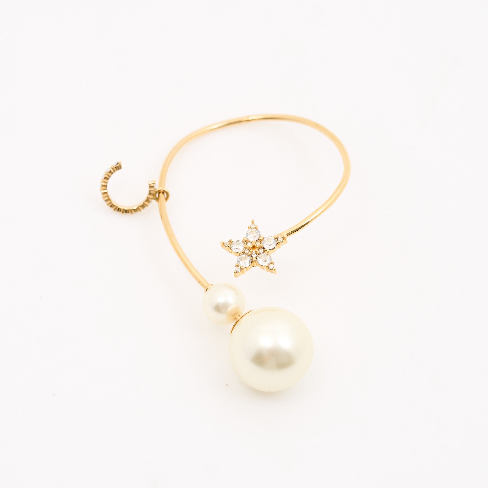 Christian Dior Pearl Star Cuff Earring
