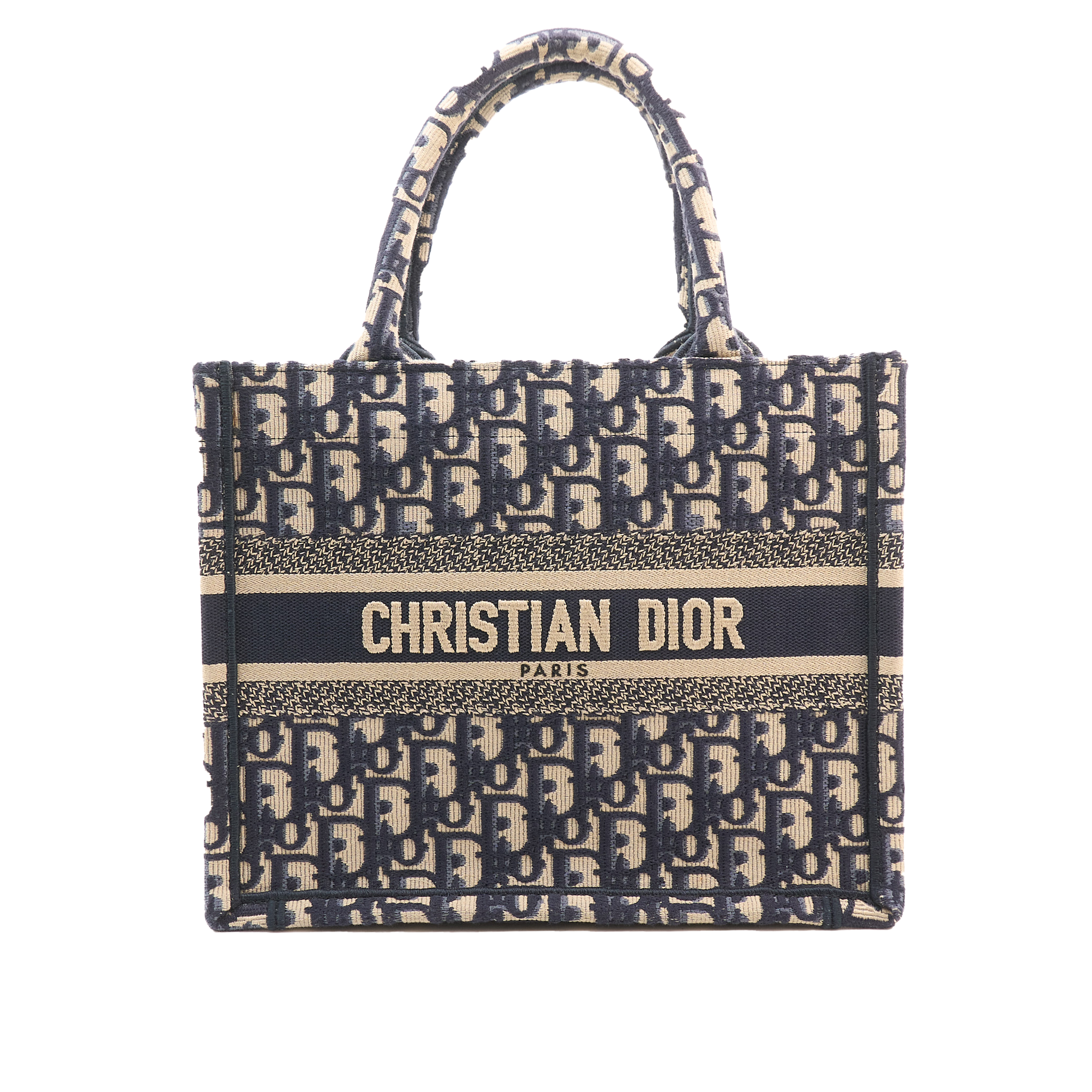 Christian Dior Small Book Tote in Blue Oblique