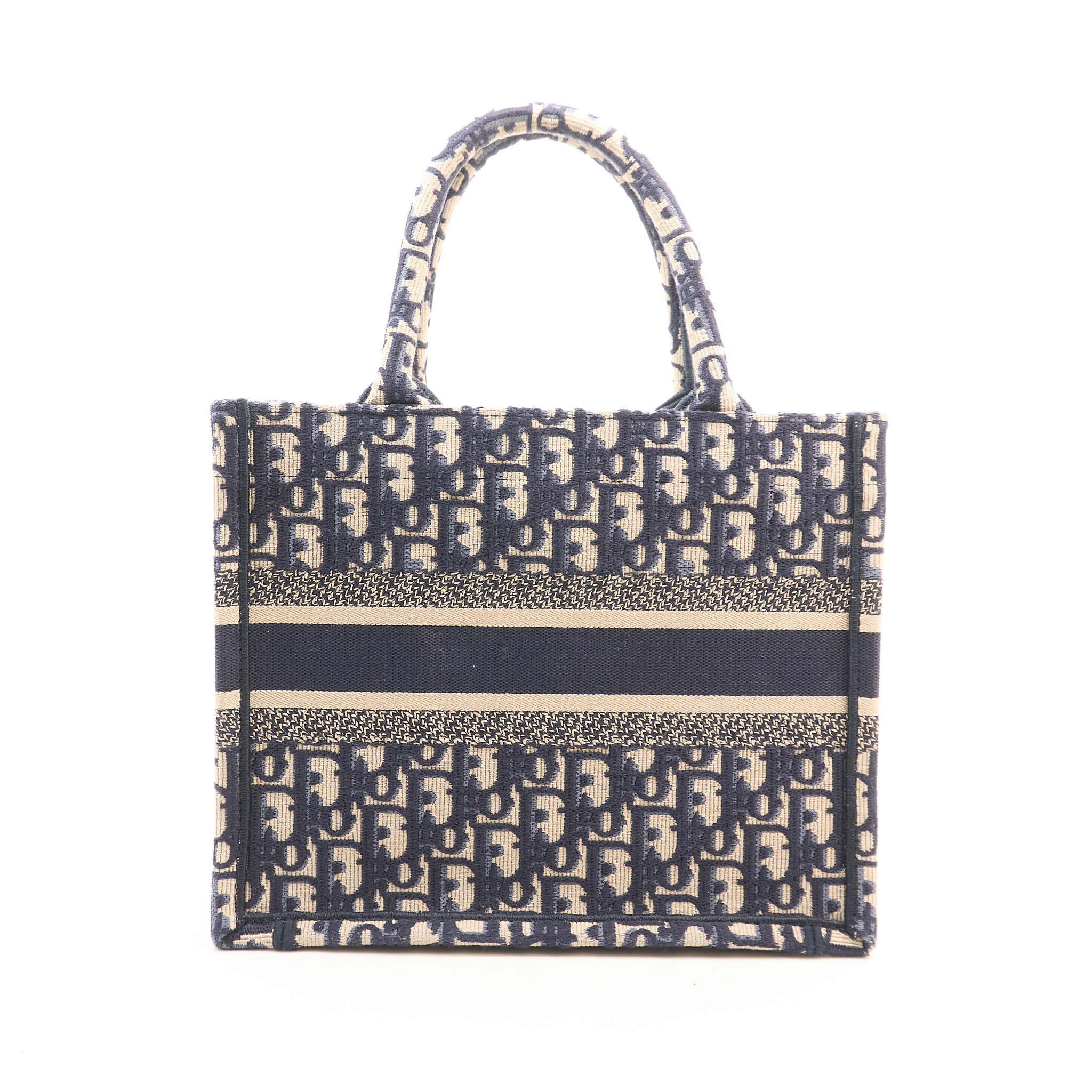 Christian Dior Small Book Tote in Blue Oblique