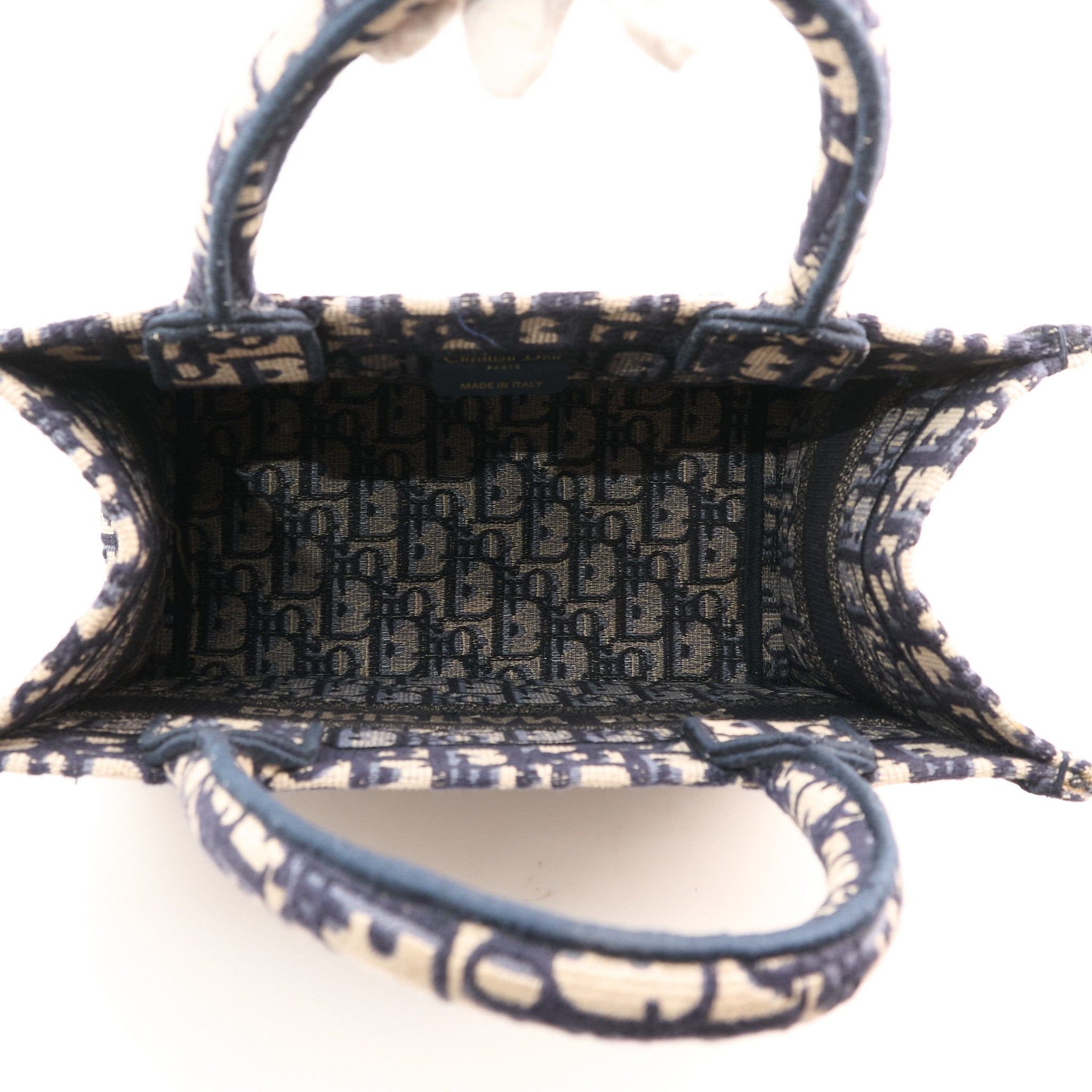 Christian Dior Small Book Tote in Blue Oblique