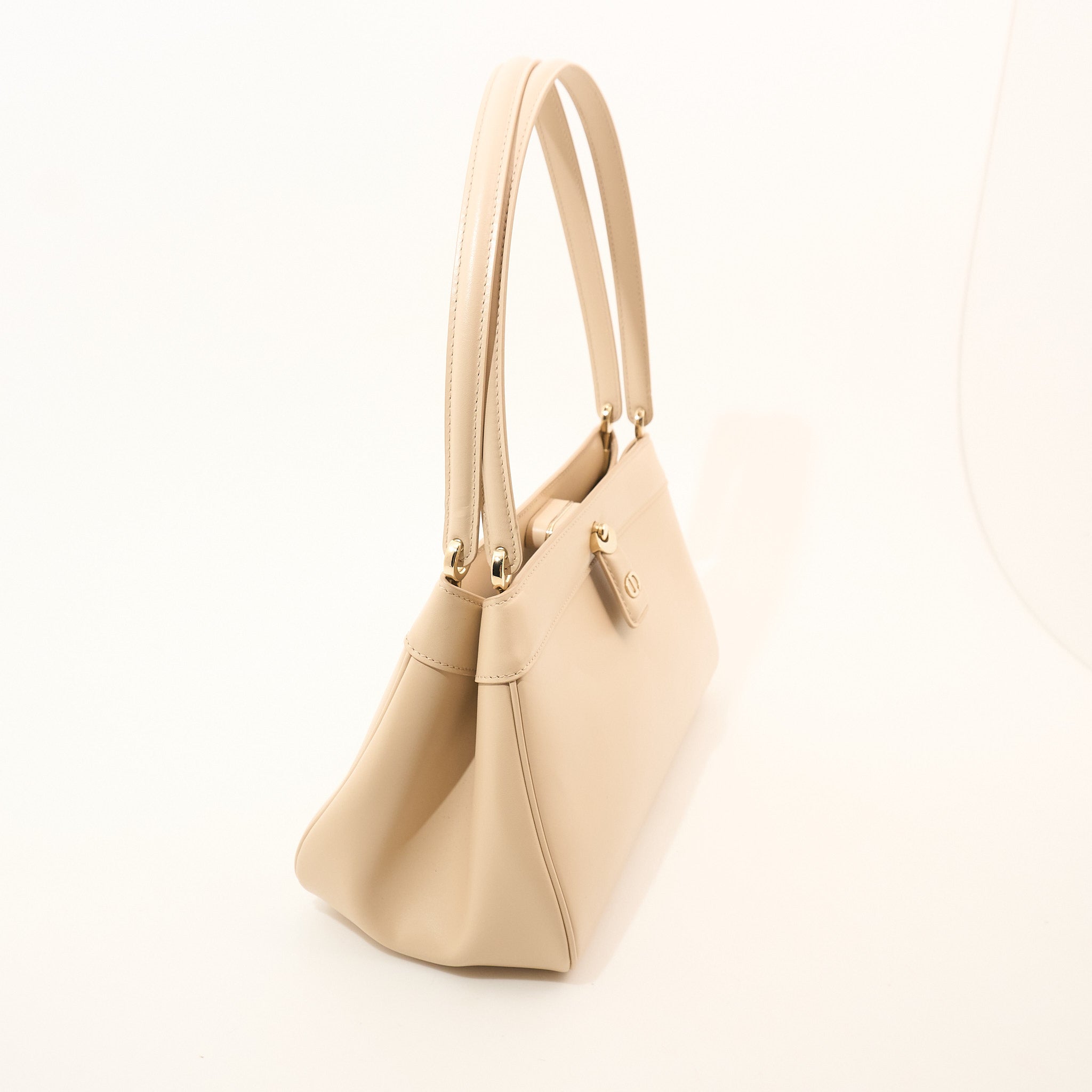 Christian Dior Small Beige Key Shoulder Bag