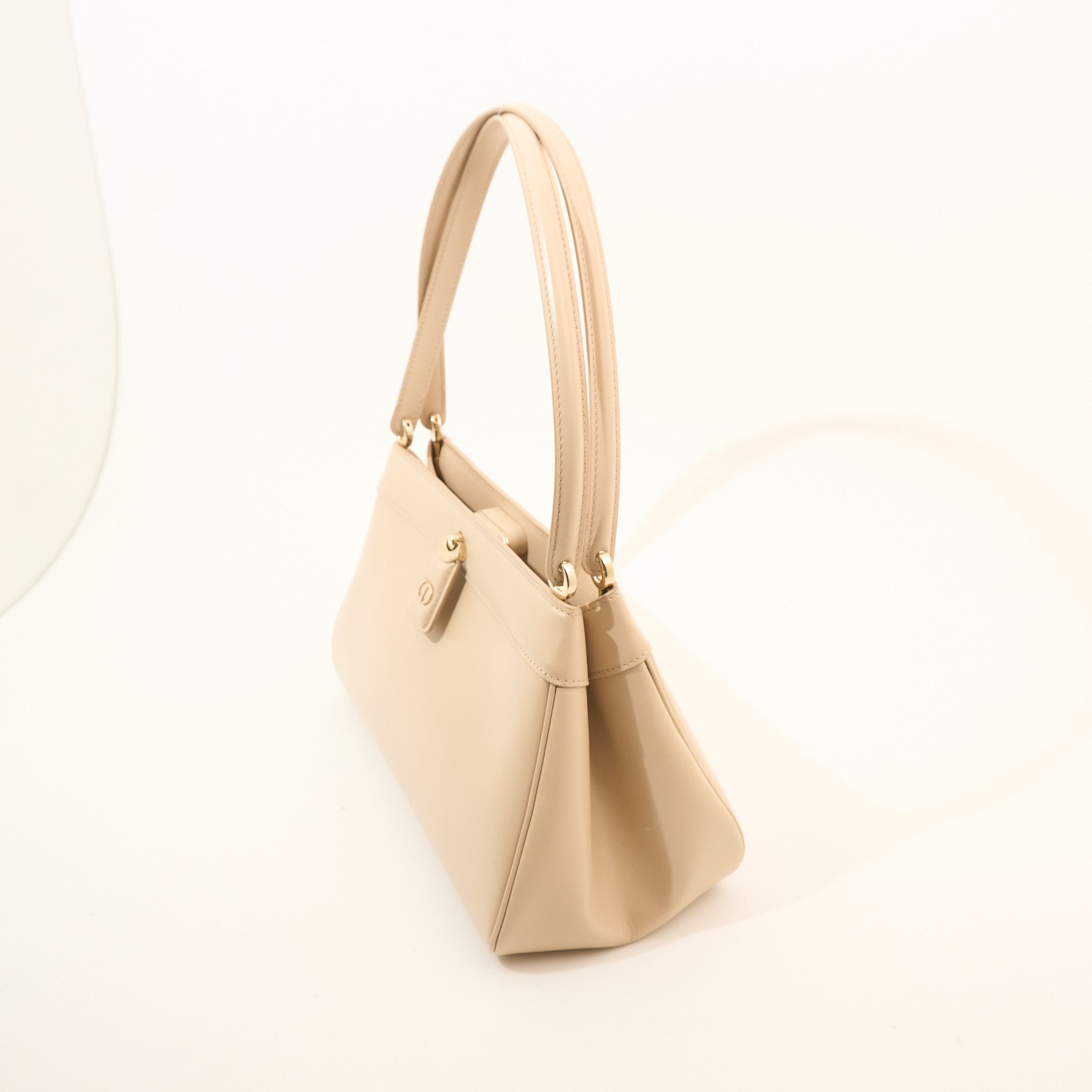 Christian Dior Small Beige Key Shoulder Bag