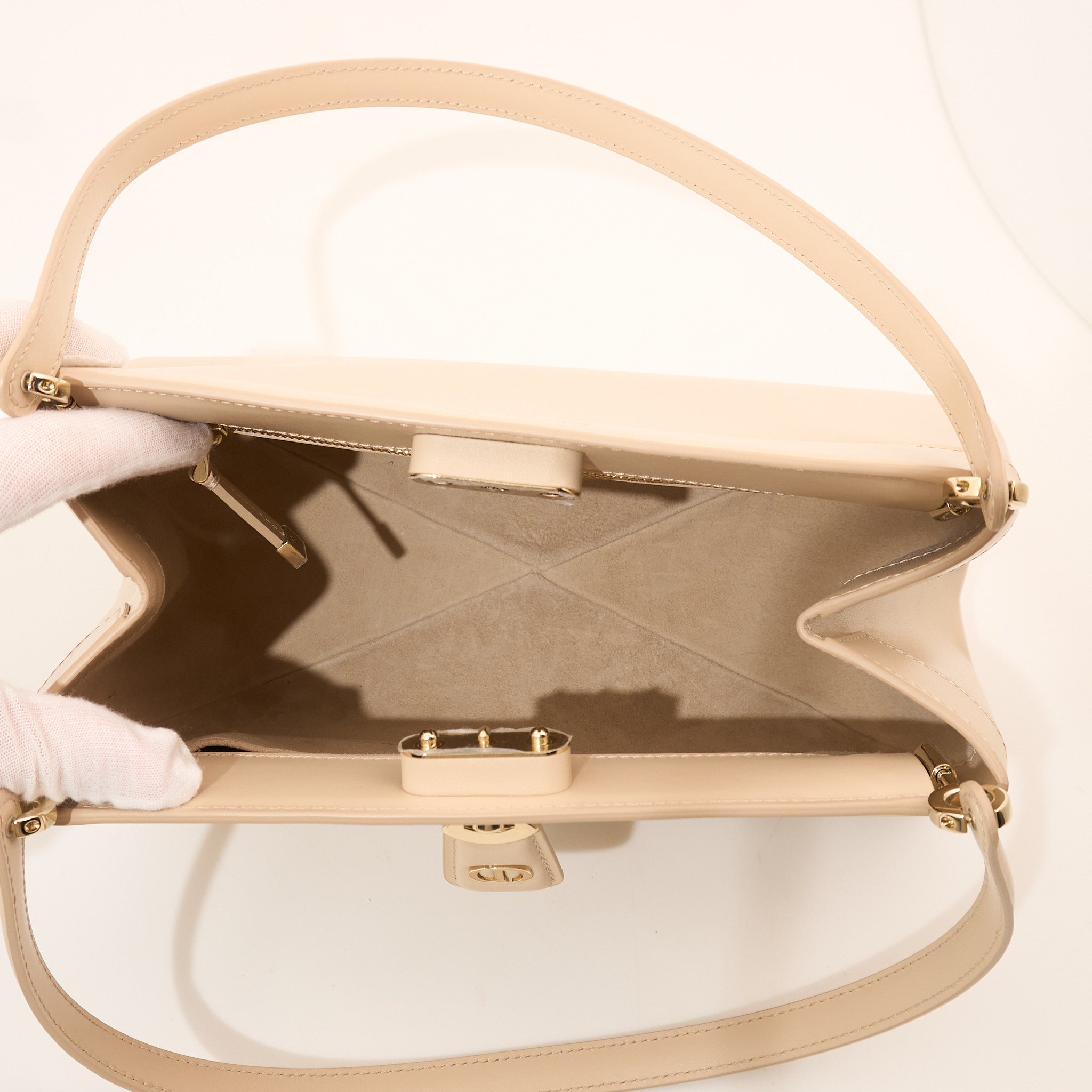 Christian Dior Small Beige Key Shoulder Bag