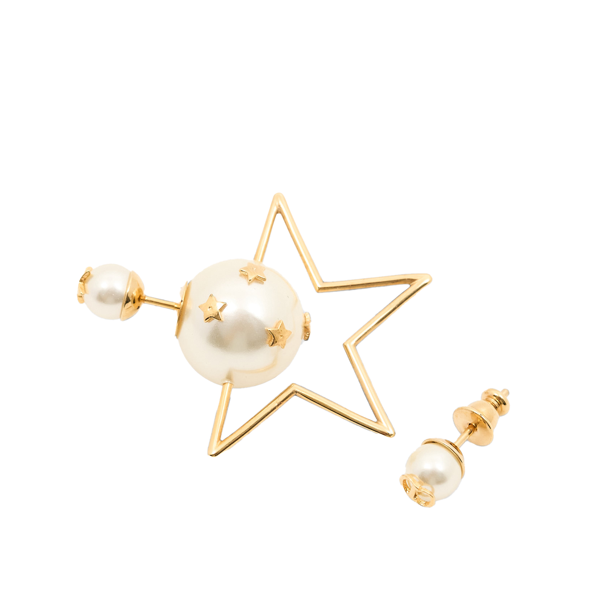 Christian Dior Pearl Star Tribales Earrings