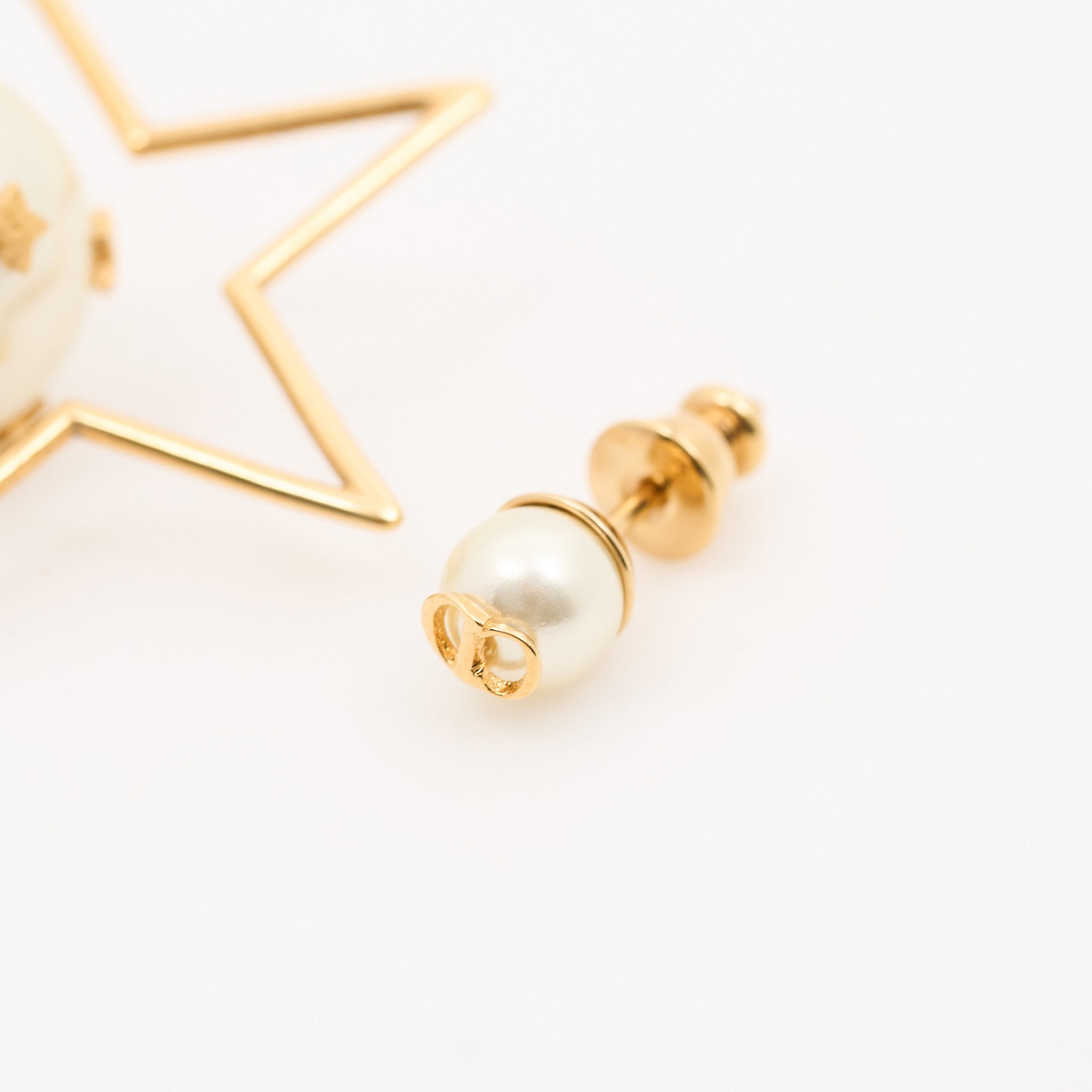 Christian Dior Pearl Star Tribales Earrings