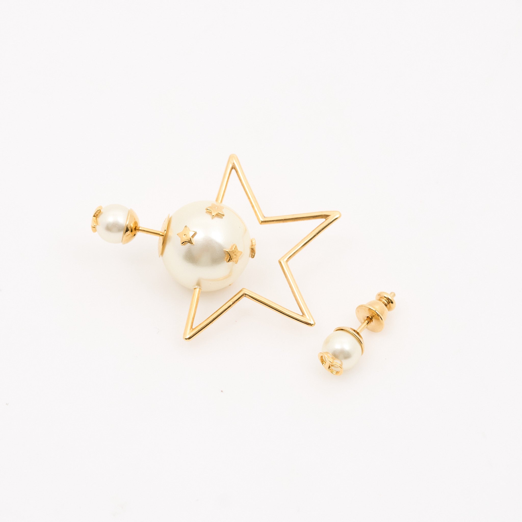 Christian Dior Pearl Star Tribales Earrings