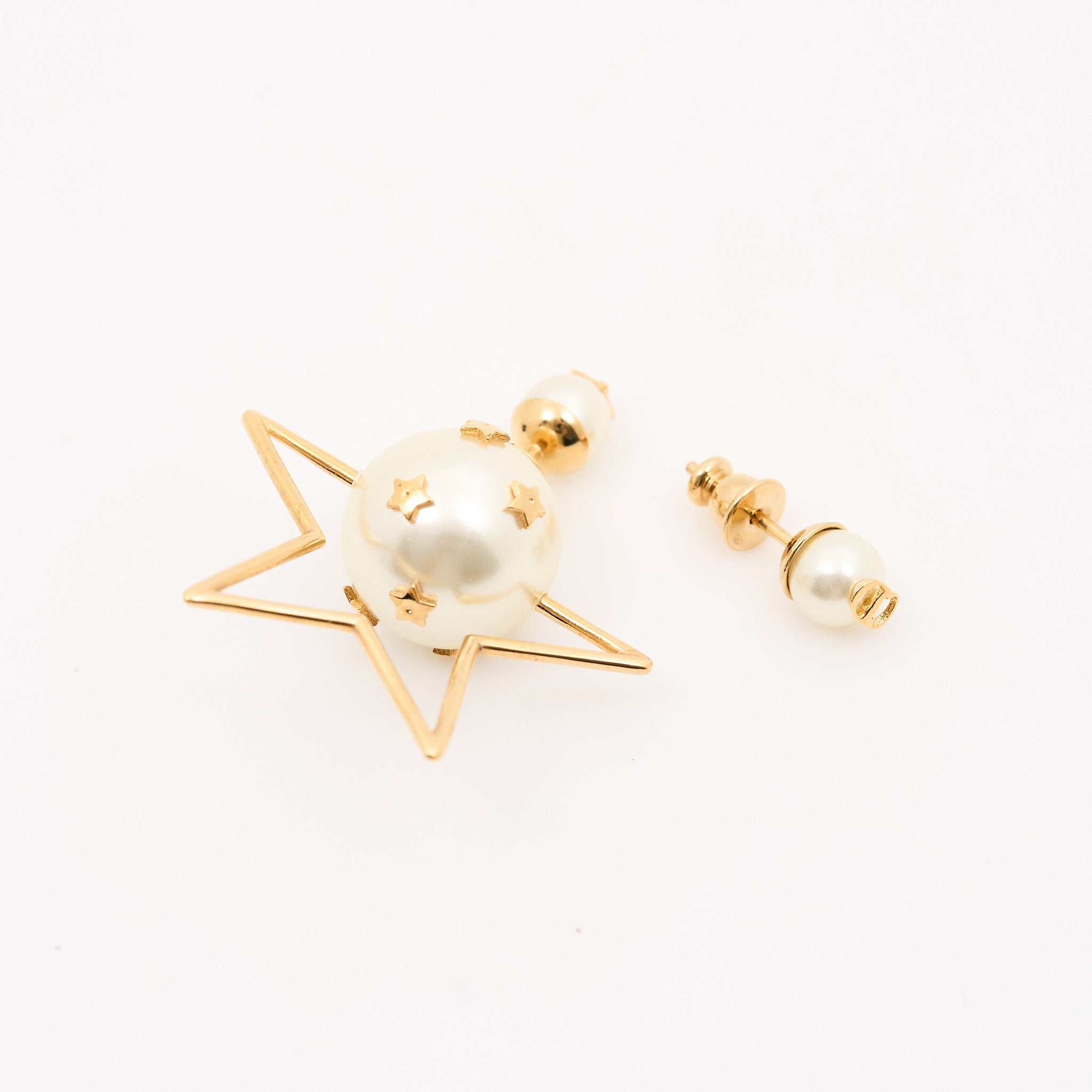 Christian Dior Pearl Star Tribales Earrings
