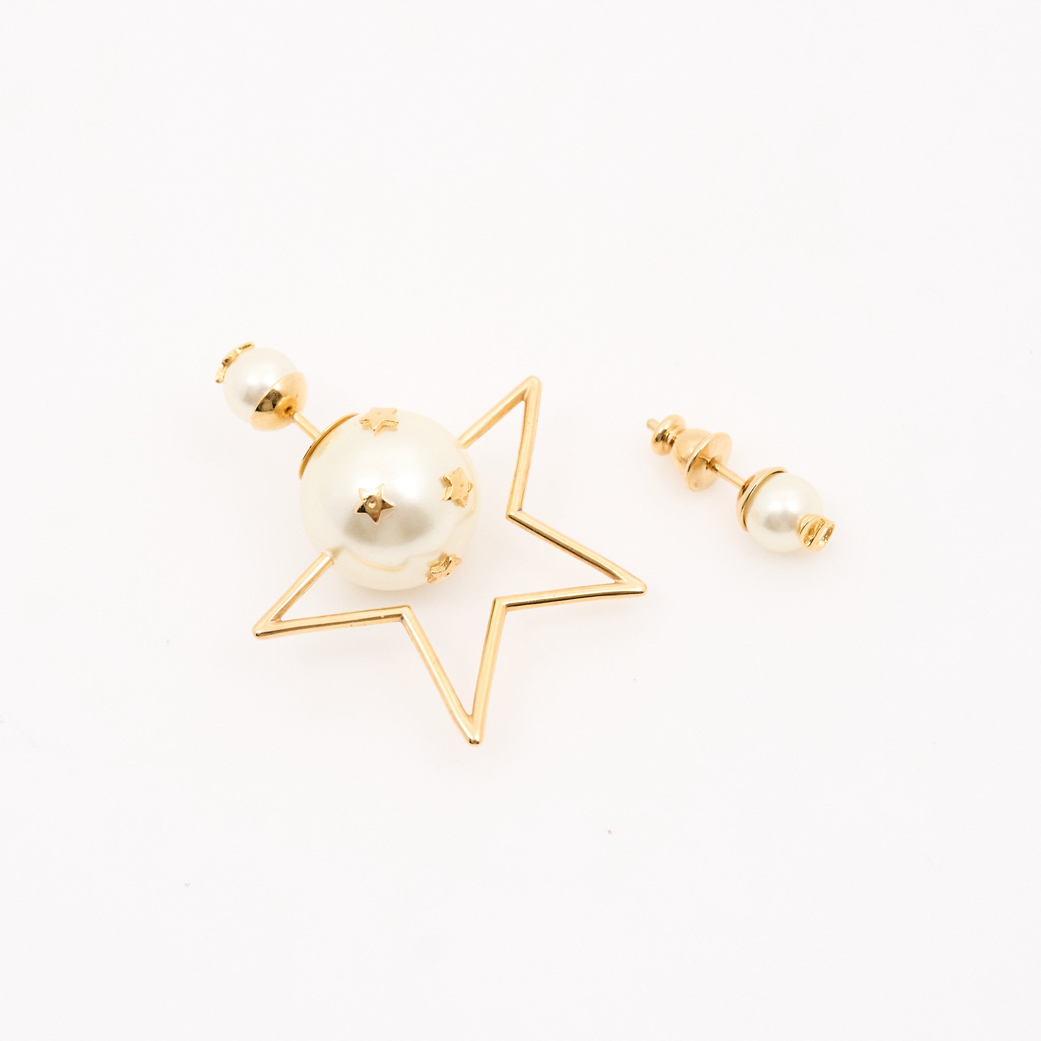 Christian Dior Pearl Star Tribales Earrings