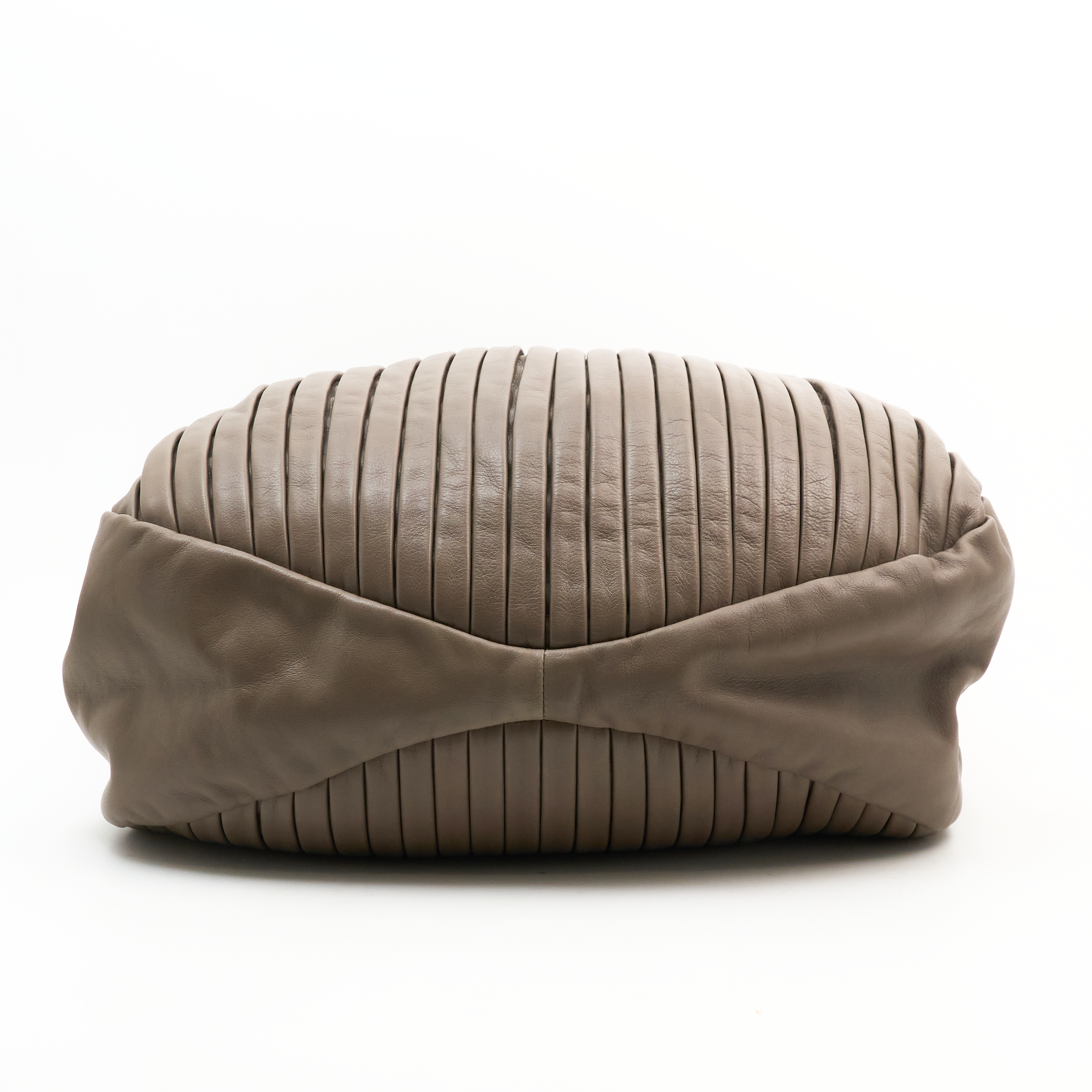 Miu Miu Bosco Plisse Leather Hobo Bag