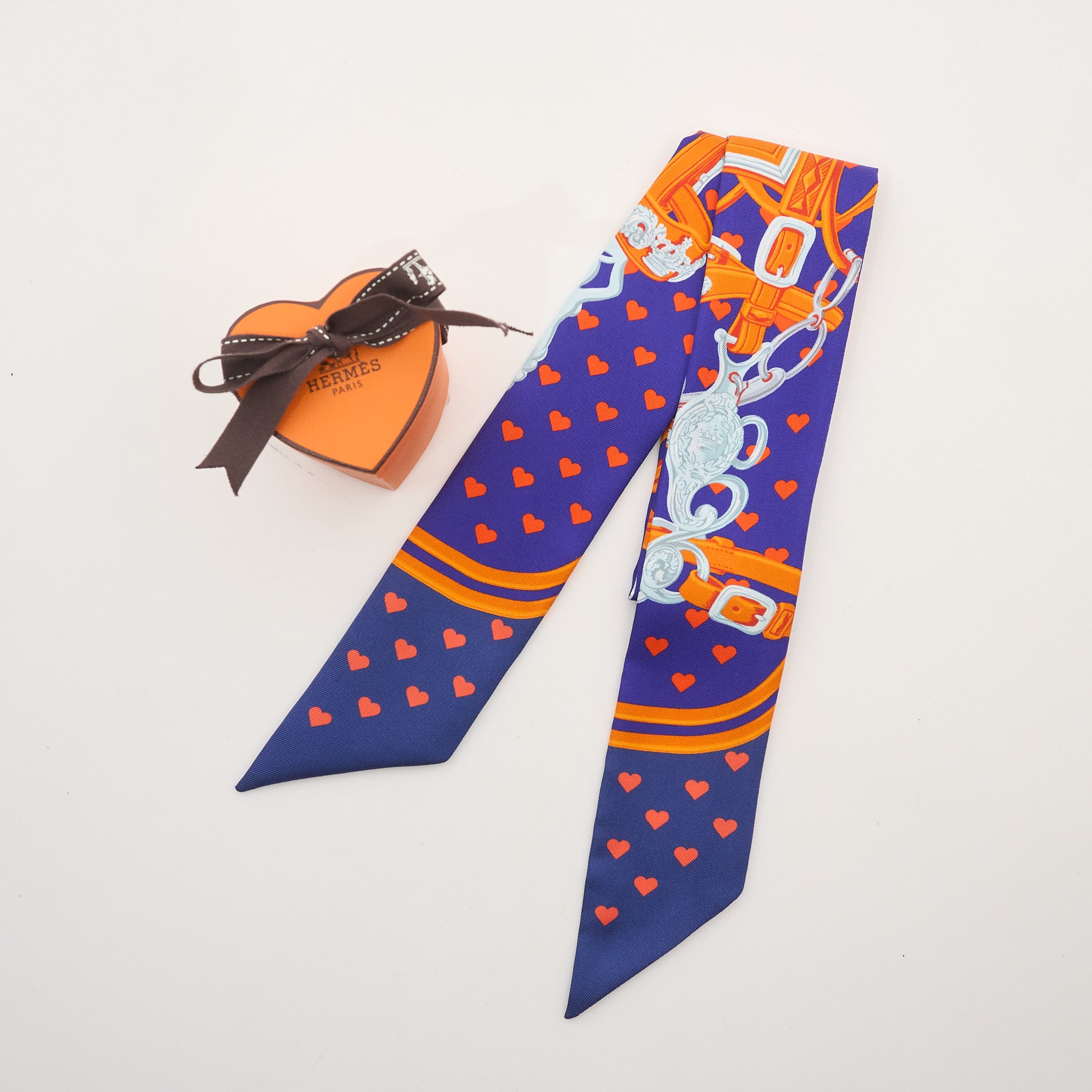 Hermes Brides De Gala Love Twilly Ultraviolet Orange Marine